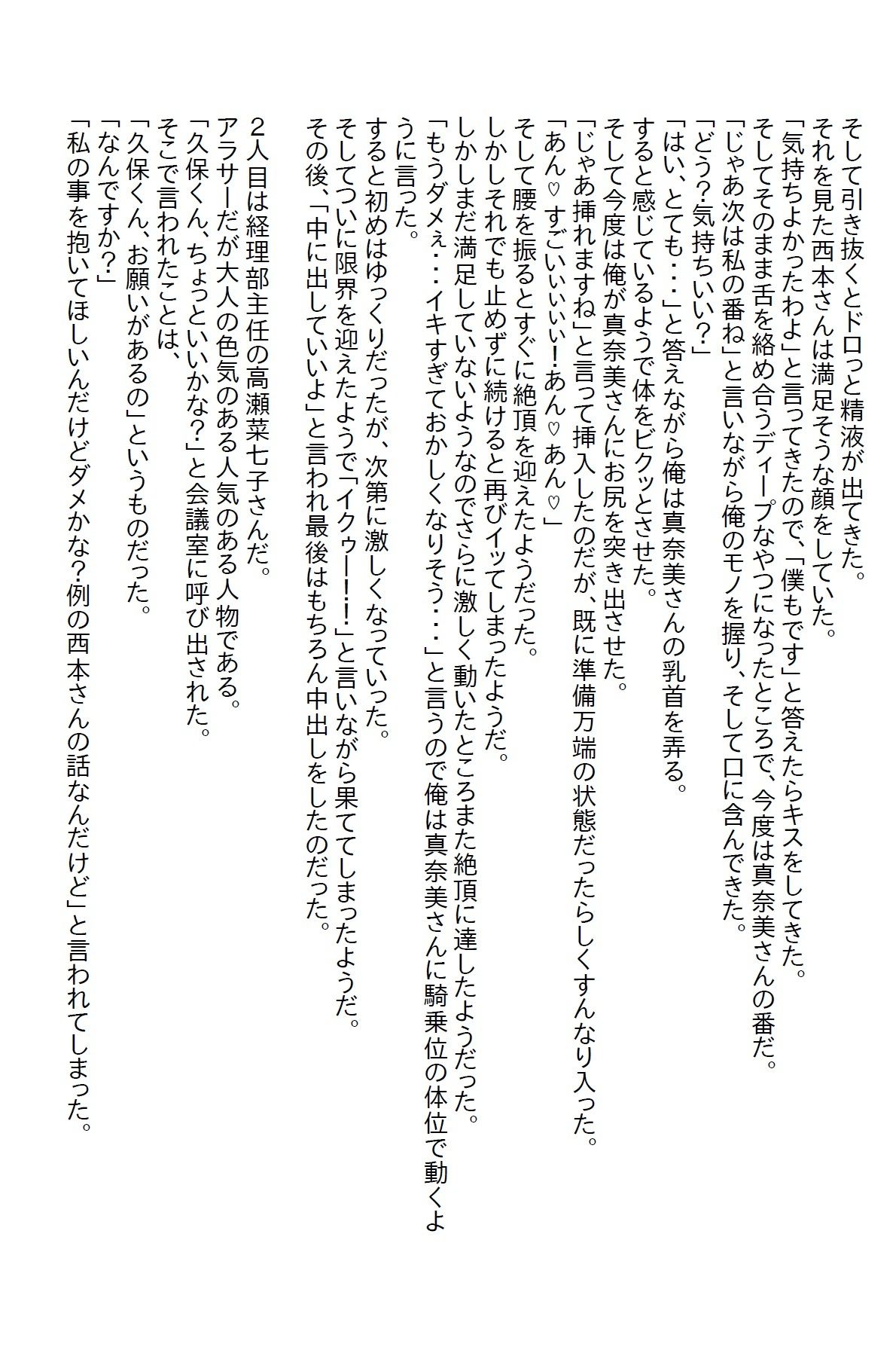 サンプル画像2:【小説】会社の女子社員の性奴●になったが、全員返り討ちにしてあげた 〜義妹がエロ過ぎて泣いた番外編〜(さのぞう) [d_392556]