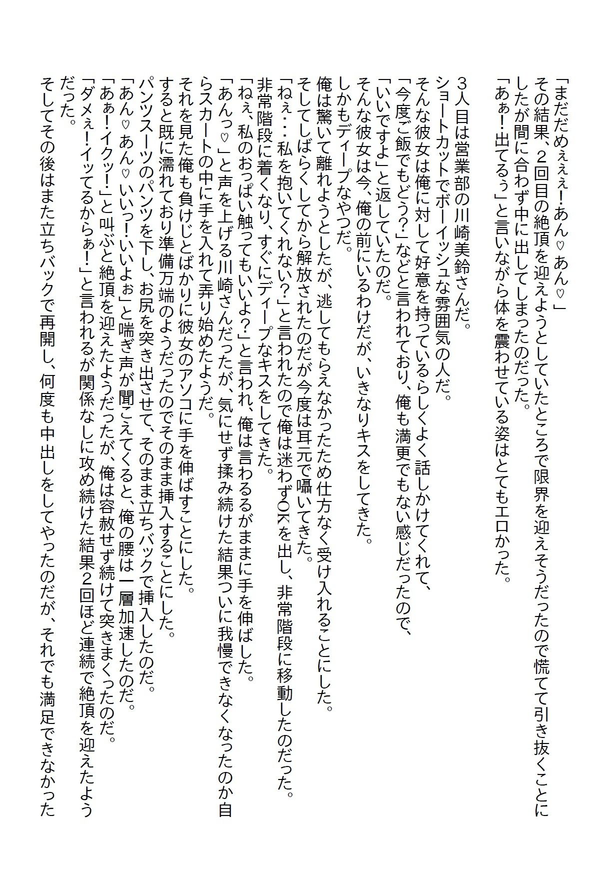 サンプル画像3:【小説】会社の女子社員の性奴●になったが、全員返り討ちにしてあげた 〜義妹がエロ過ぎて泣いた番外編〜(さのぞう) [d_392556]