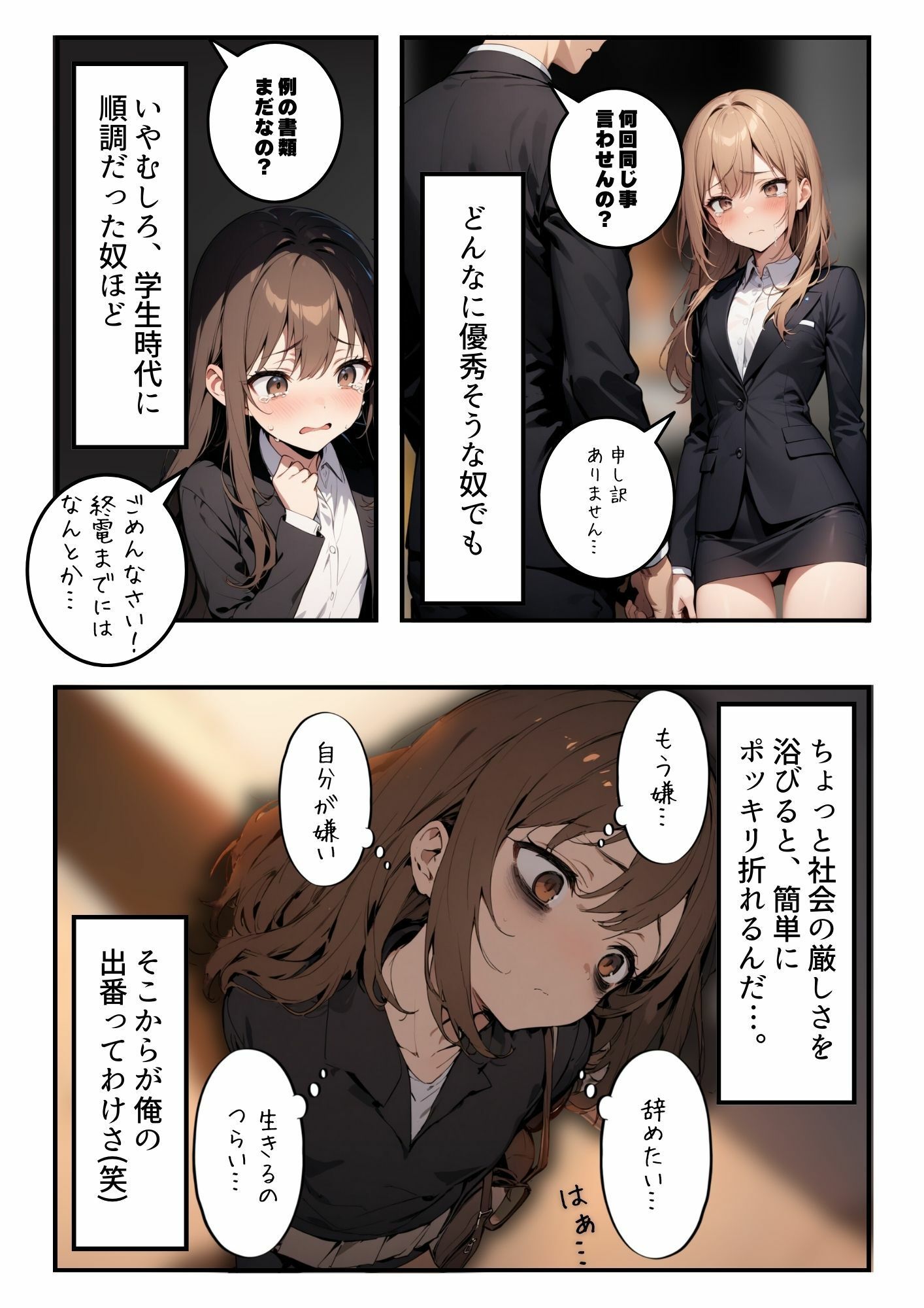 サンプル画像3:【新卒支配】社会に病んだ新卒ちゃんを精神支配してみた件(永依藍LAB（えーあいらぼ）) [d_392732]