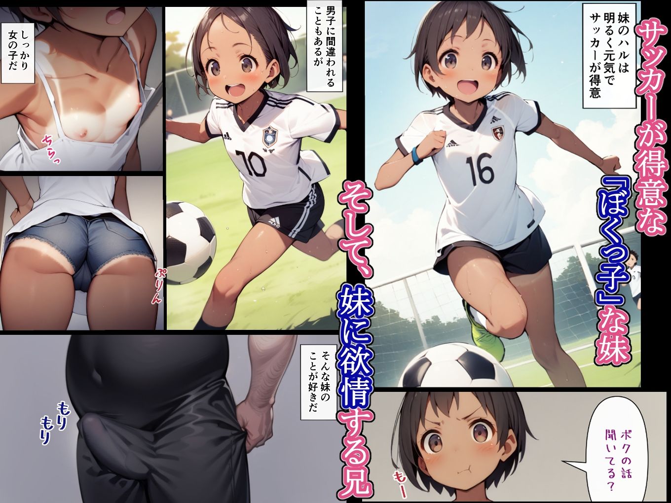 サンプル画像1:ボクっ娘サッカー少女、メスになる(ちびもーもー) [d_392824]