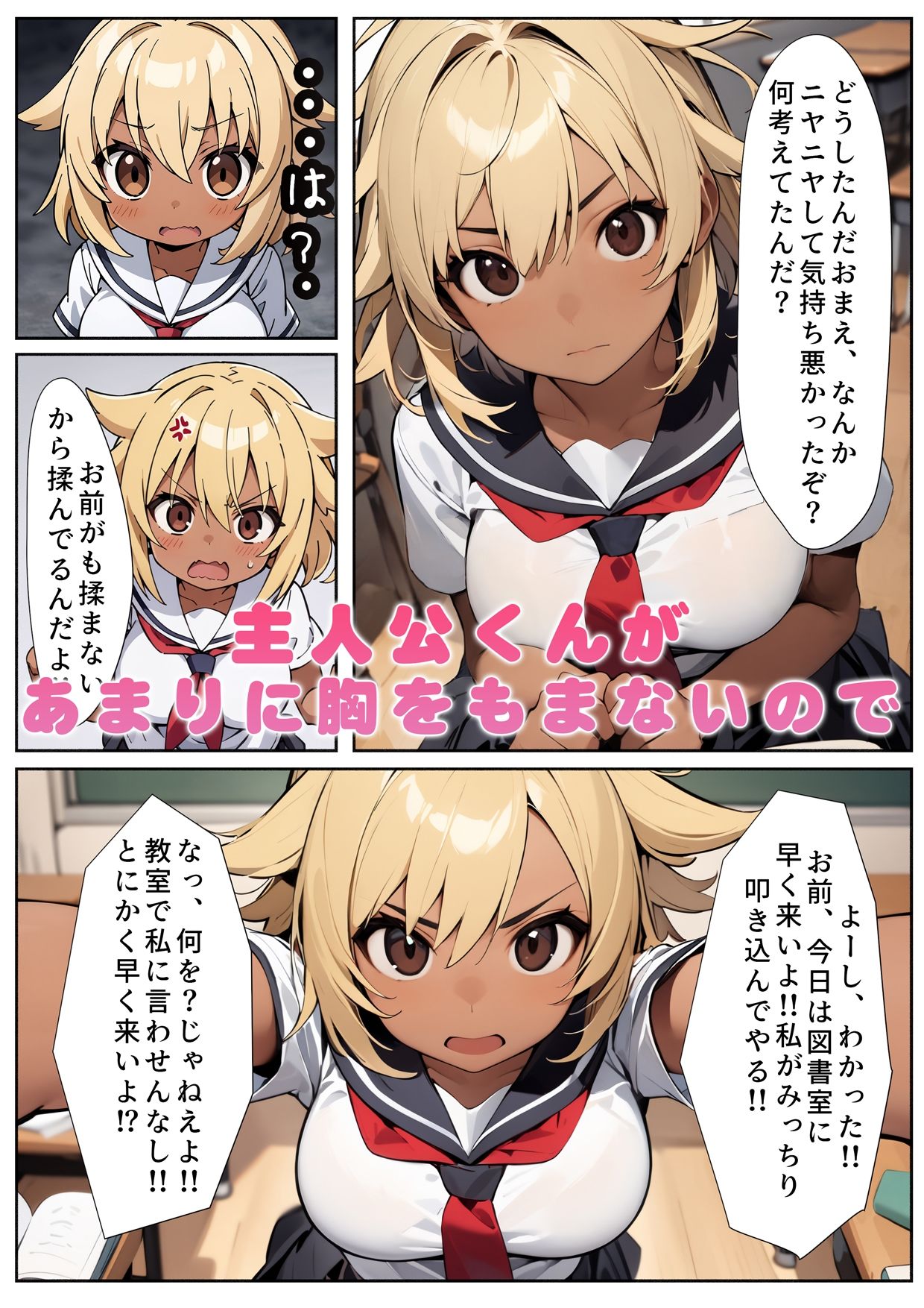 サンプル画像2:巨乳めちゃくちゃもませてくれる図書委員のギャル(にゃぷそでぃ) [d_393529]