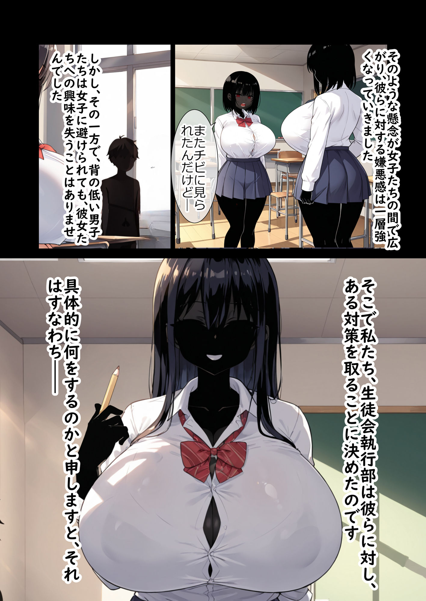 サンプル画像5:搾精室でデカ女に搾り取られるチビ男(わやさとし) [d_397380]