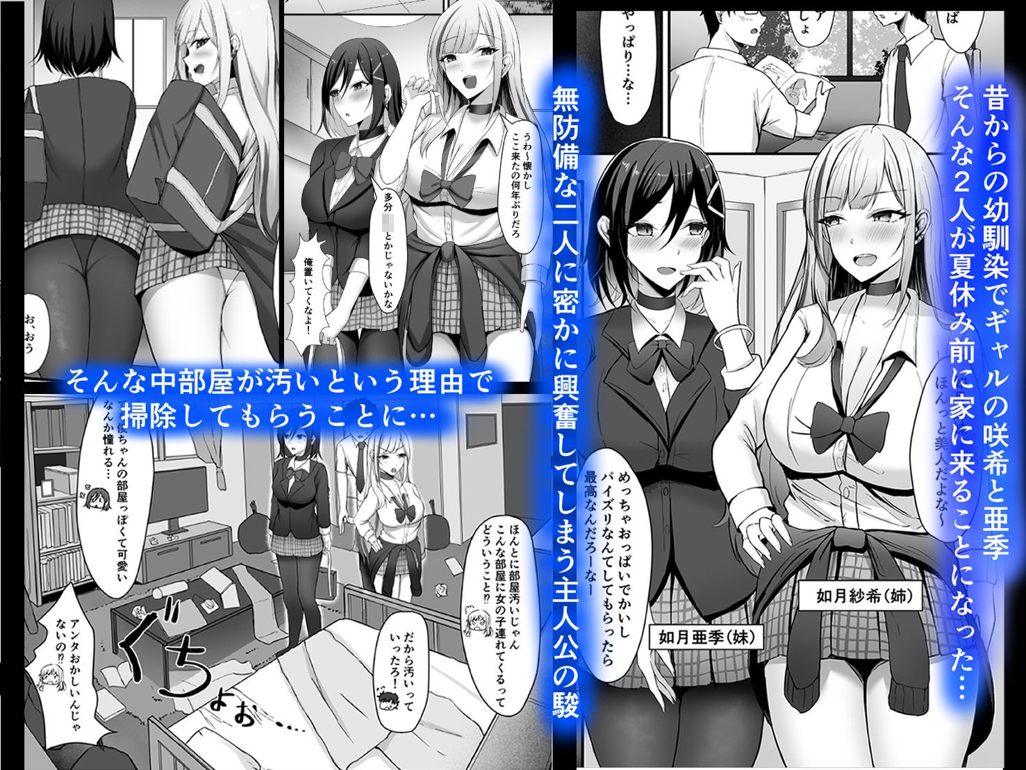 サンプル画像1:俺の事が好きな姉妹ギャルから迫られて我慢できずにセックスする話(揉みモミちゅもみー) [d_397567]