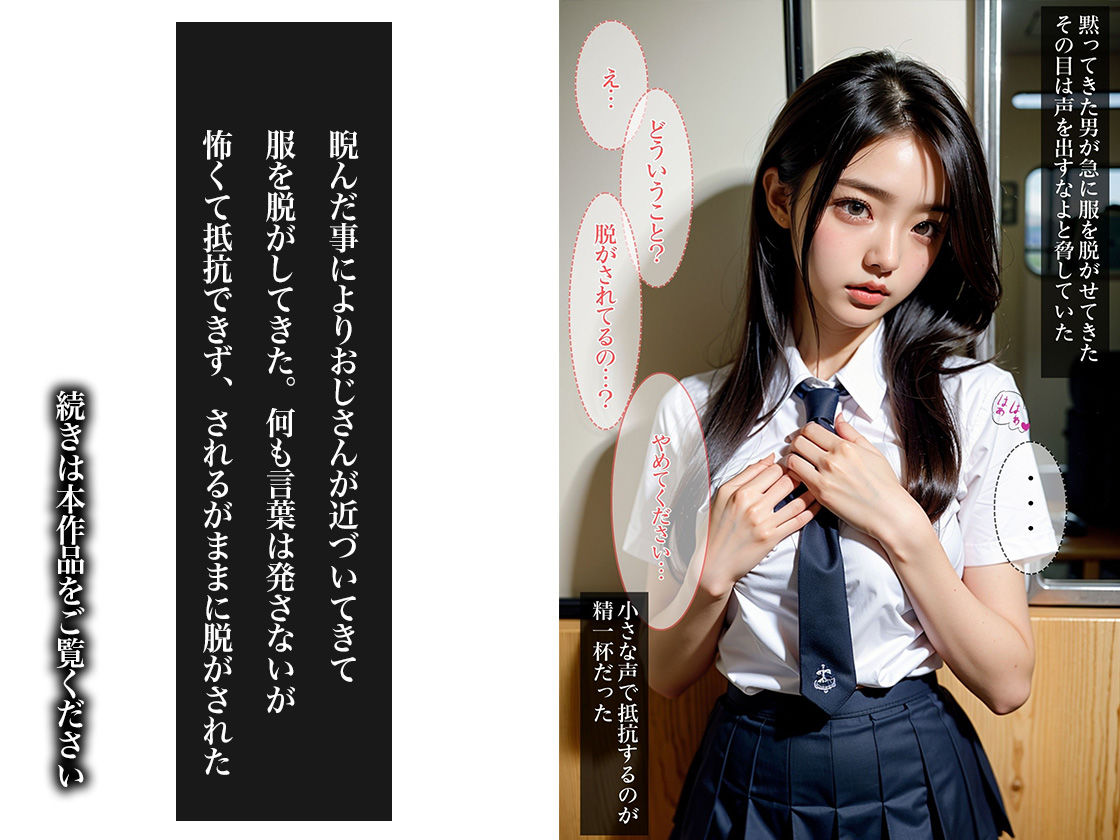 サンプル画像4:女子校生のわいせつ通学（痴●編・処女編・失禁編）(ぽちっとゆめぶくろ) [d_397594]