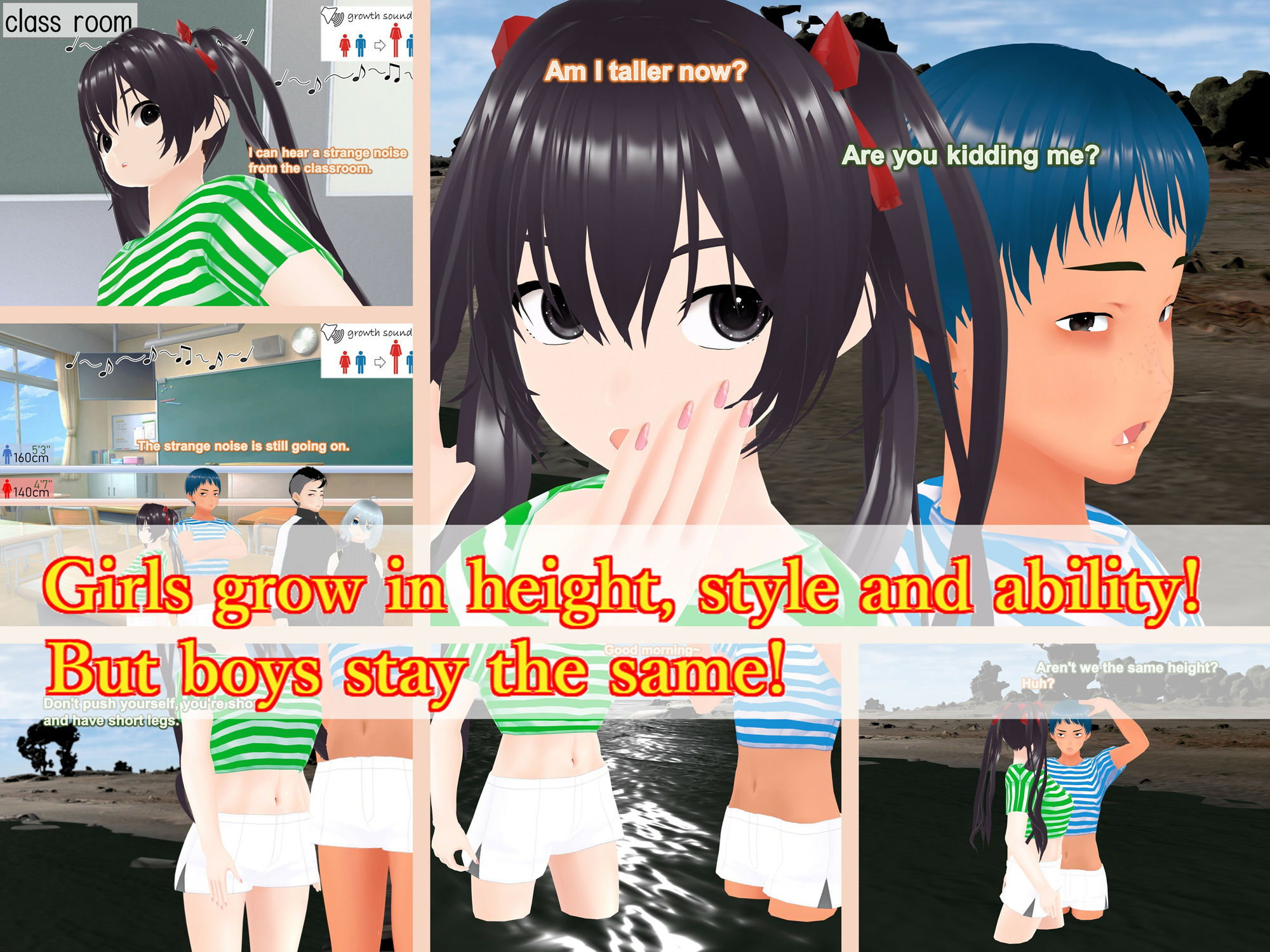サンプル画像1:Outgrowing only girls， Overtake boys， Growth sound Beach Arc(女子成長クラブ) [d_399974]