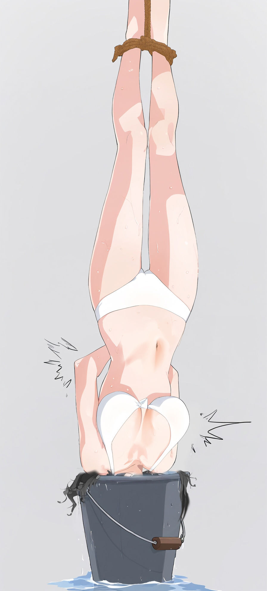 サンプル画像3:『ビキニ女子、水責め窒息地獄！ プールに沈められ、水中で何度も気絶するまでくすぐりや絶頂寸止めされ、酸欠状態で脳細胞死滅アクメ』【前後編セット】(淫乱テディベア) [d_400707]