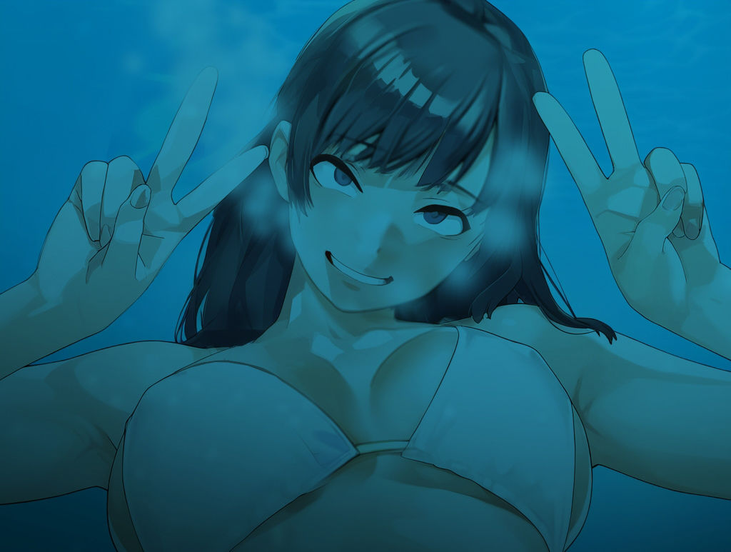 サンプル画像6:『ビキニ女子、水責め窒息地獄！ プールに沈められ、水中で何度も気絶するまでくすぐりや絶頂寸止めされ、酸欠状態で脳細胞死滅アクメ』【前後編セット】(淫乱テディベア) [d_400707]