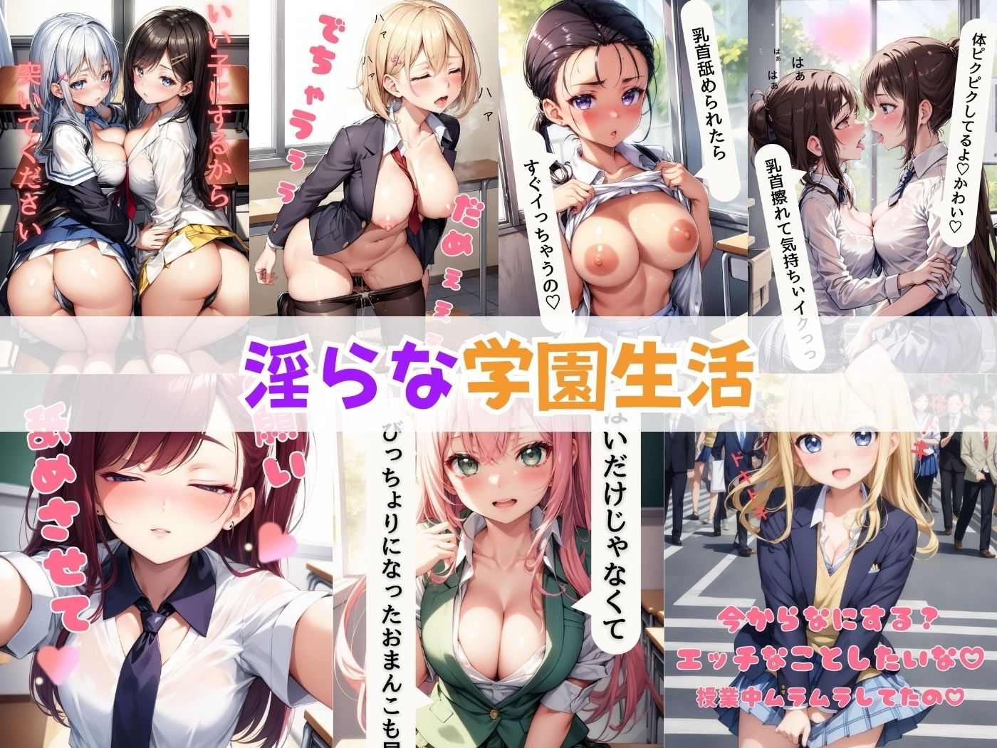 サンプル画像2:制服美少女の淫らな学園生活【4Kセリフ付き】(プリ尻マン開学園) [d_401329]