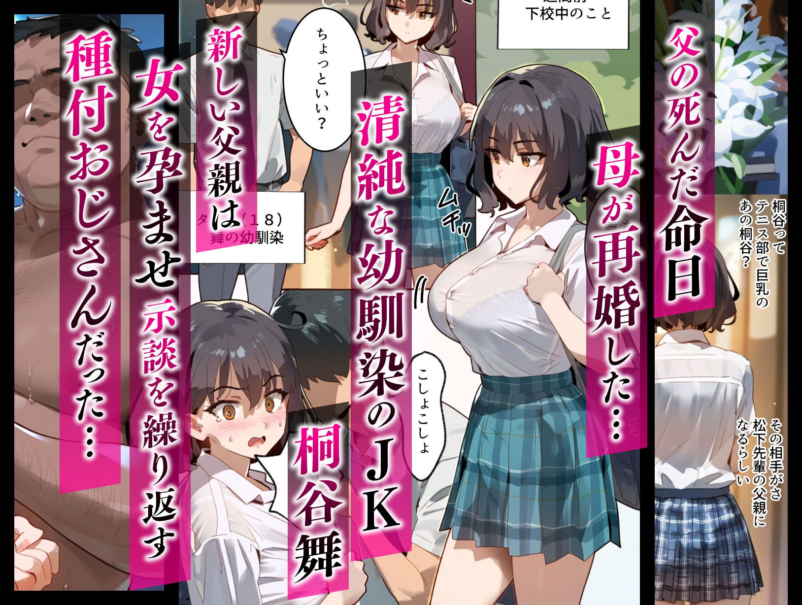 サンプル画像1:托卵命日！種付義父さん家の義妹にされ寝取られた幼馴染-母親再婚。幼馴染巨乳女子は実父の命日に嫌いな男達（義父＆義兄）に寝取られ孕まされる話(寝取られるタマシギの一滴) [d_402377]