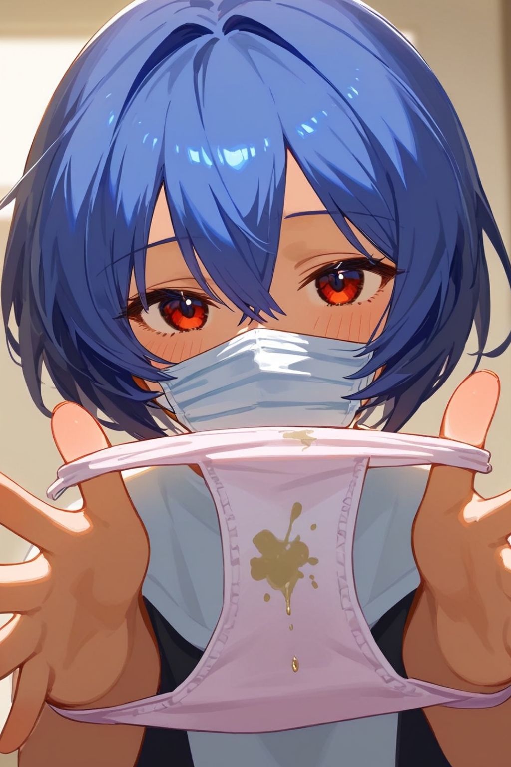 サンプル画像2:誰かに似ている裏垢女子とのセックス写真 青髪少女編(彩色) [d_403444]