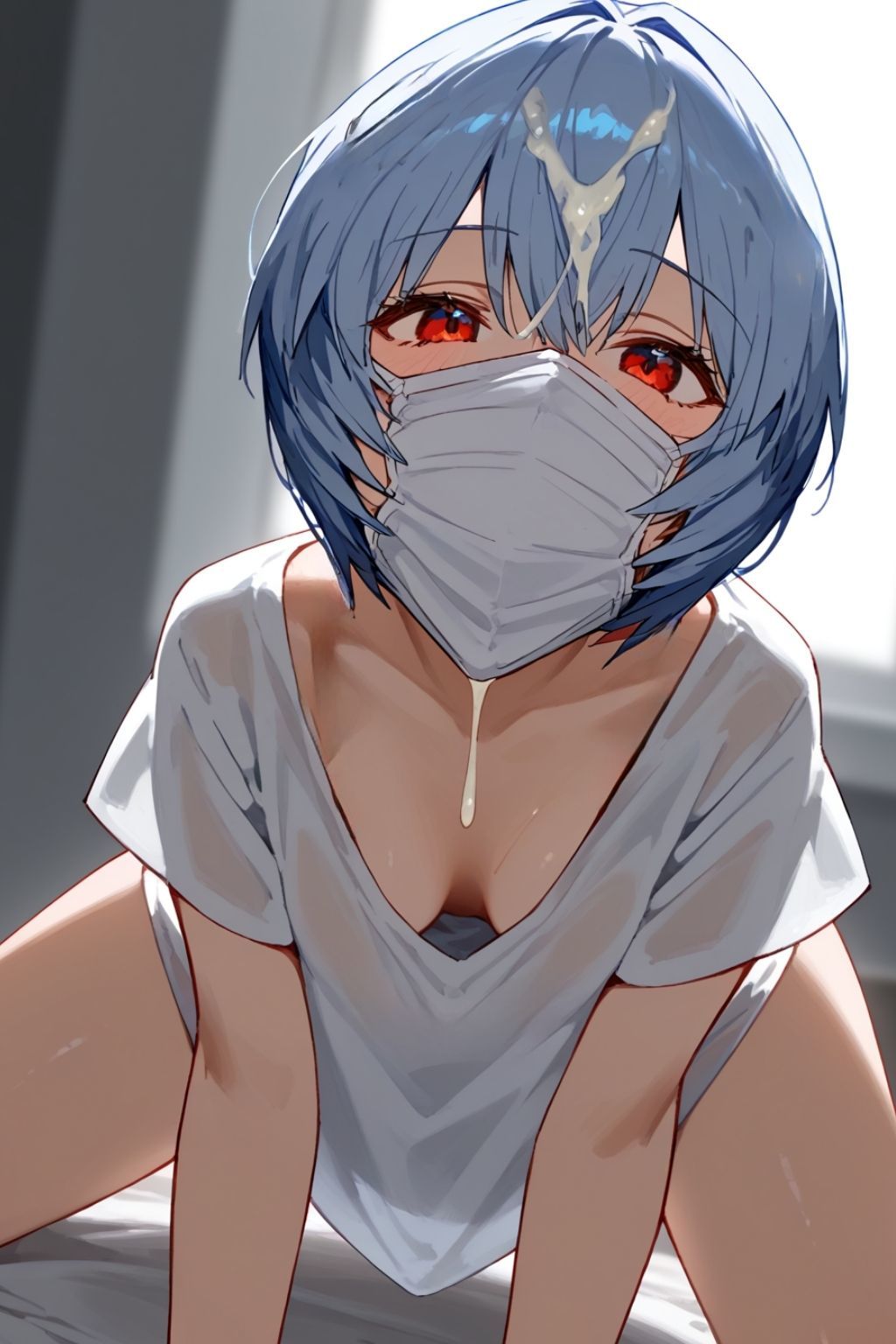 サンプル画像6:誰かに似ている裏垢女子とのセックス写真 青髪少女編(彩色) [d_403444]