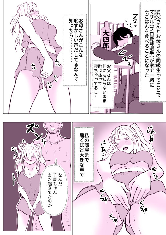 サンプル画像2:昔のクラスメイトに抱かれてる 娘も寝取られてる(またりりす。) [d_404444]
