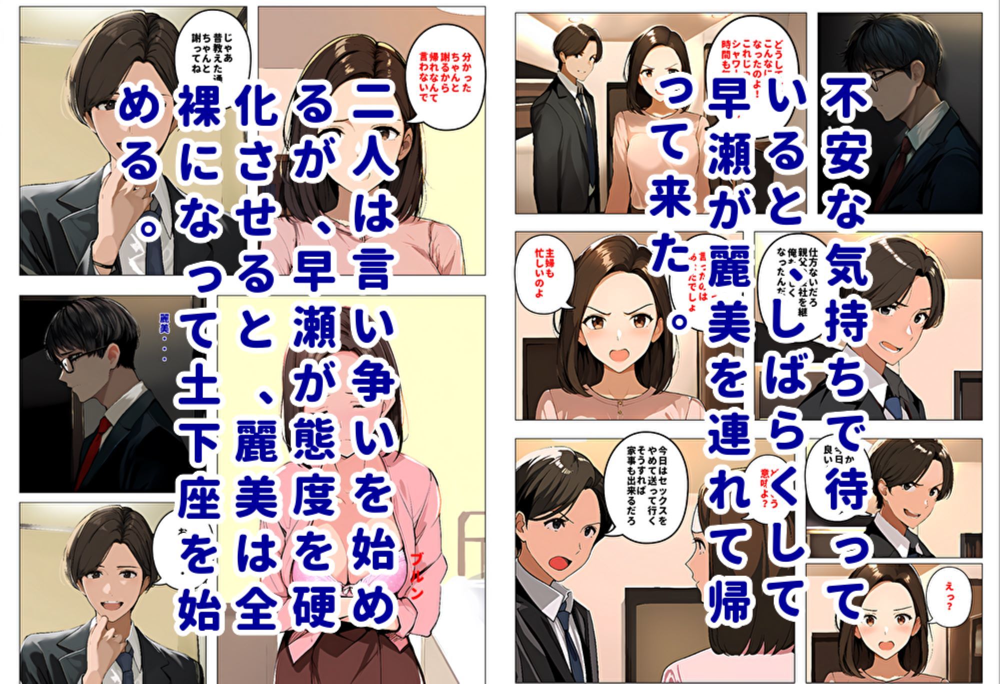 サンプル画像5:間男の提案に乗って不倫現場を目撃したら、最愛の妻が土下座してセックスのお願いをした。(暇人クラブ) [d_404967]