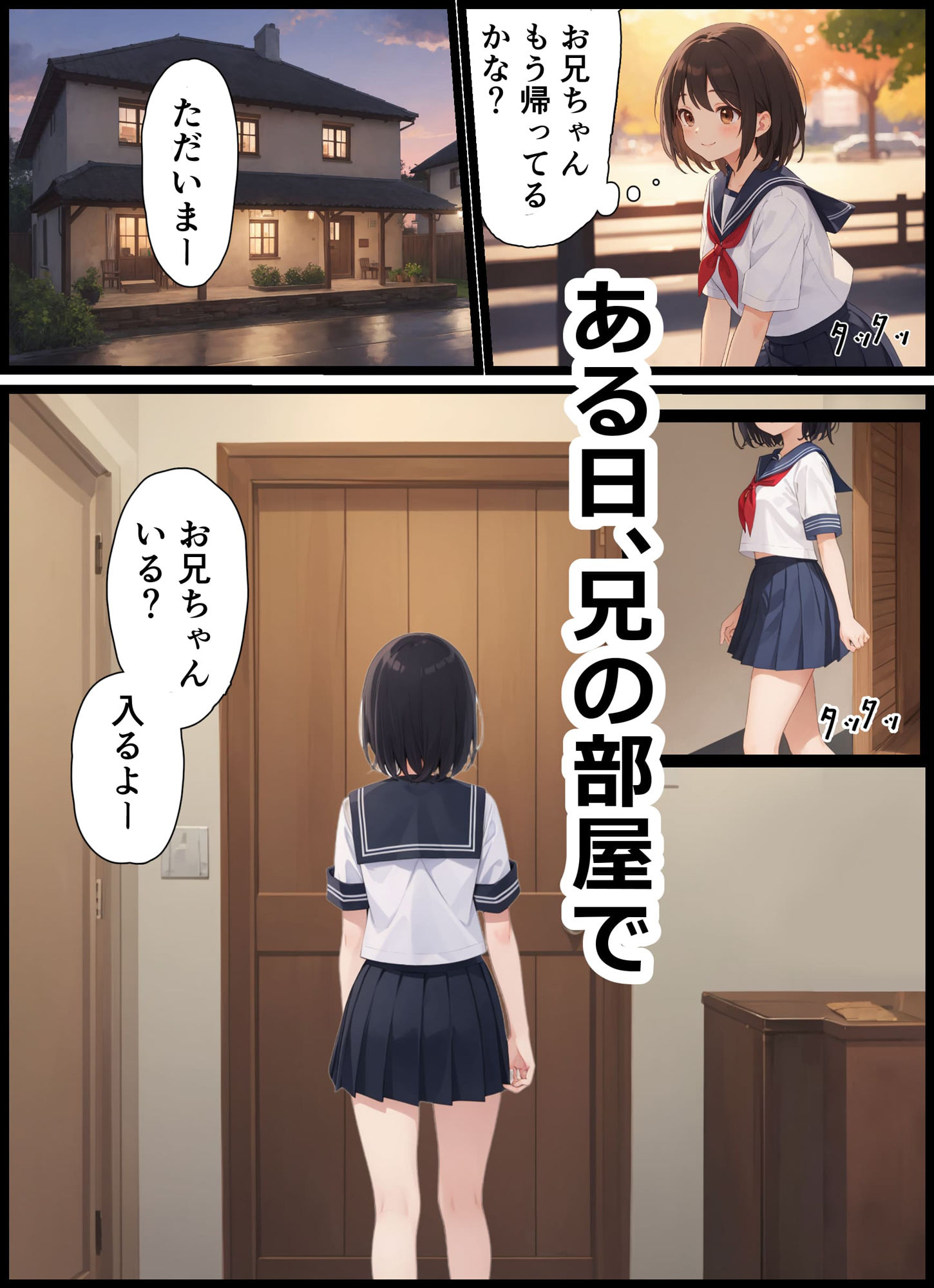 サンプル画像2:女子校生の妹とあまあまセックスする話(よし堂) [d_406197]