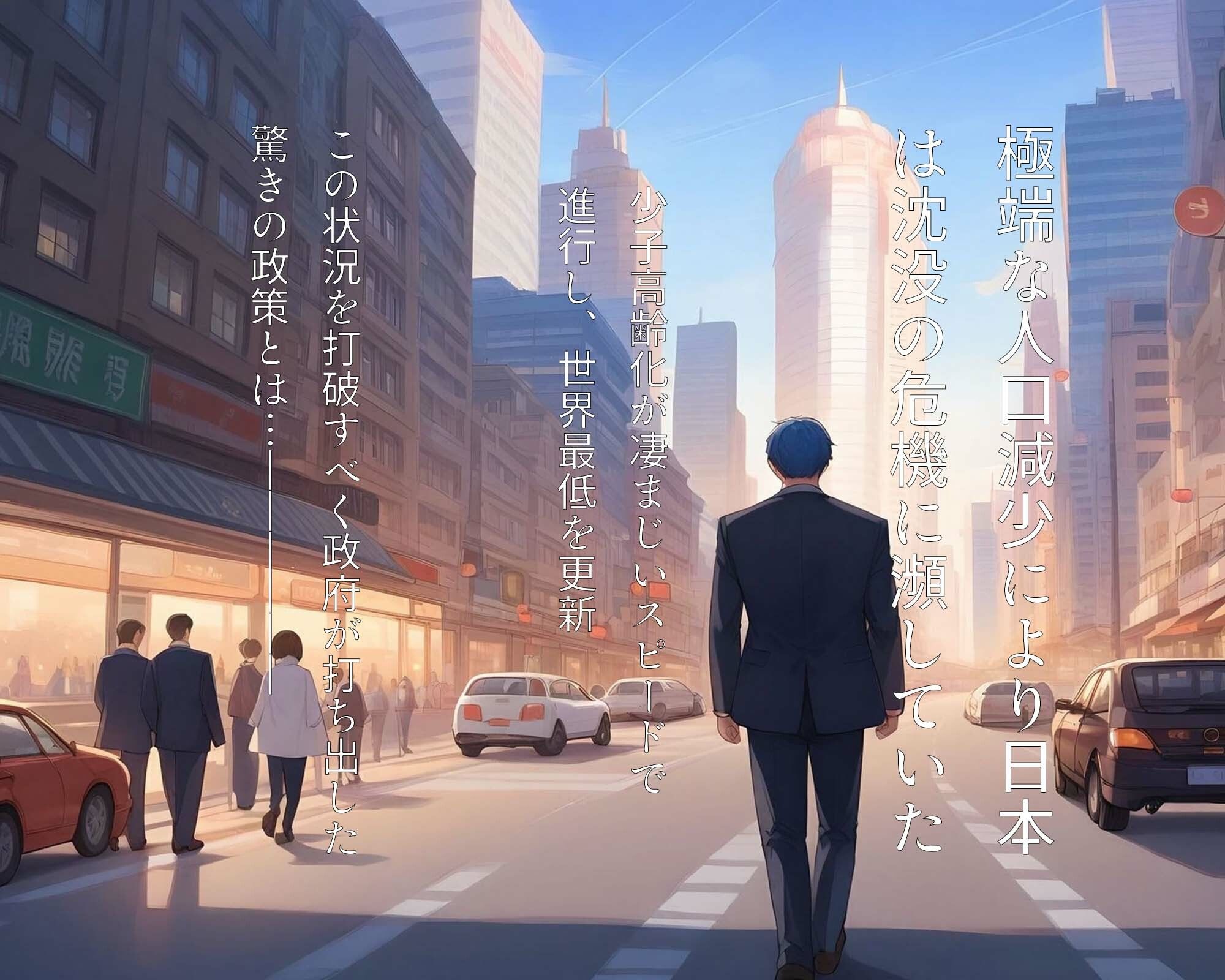 サンプル画像1:非モテ男が日本を救う！？ 奇跡の少子化対策(桃ジュース) [d_406287]