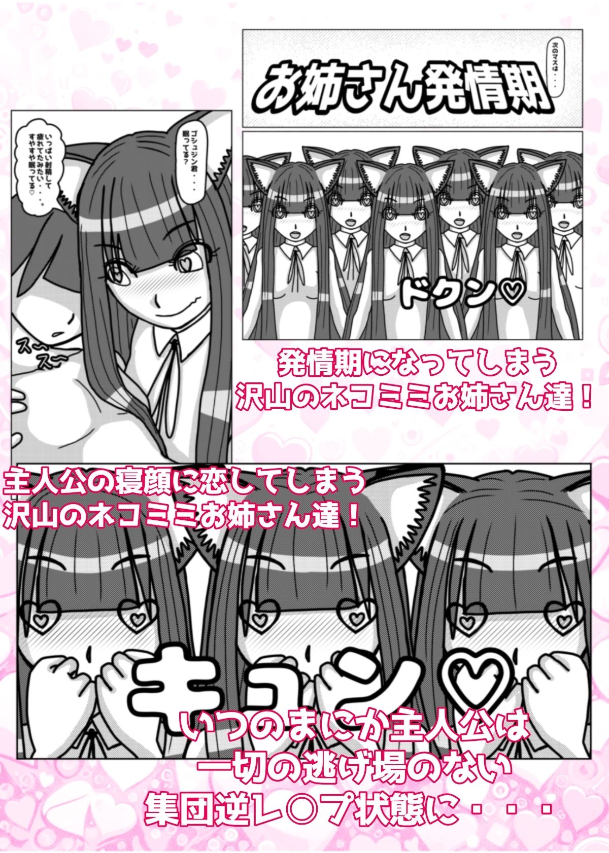 サンプル画像3:ネコミミお姉さんを集めるゲームでハーレムを作ったつもりが集団逆レ○プされてラブラブ監禁される話(黒霧島) [d_408507]