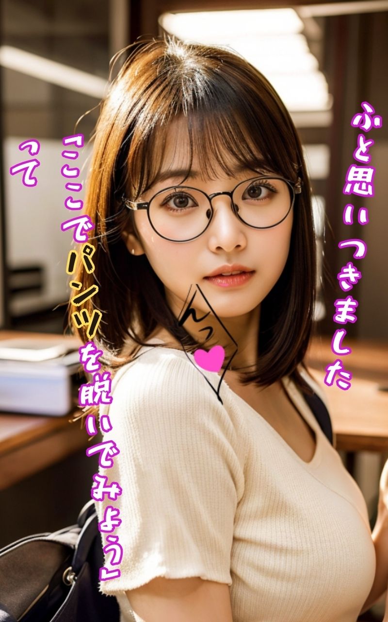 サンプル画像3:図書館で内緒で××することに虜になった私の体験(MomomoPink) [d_409472]