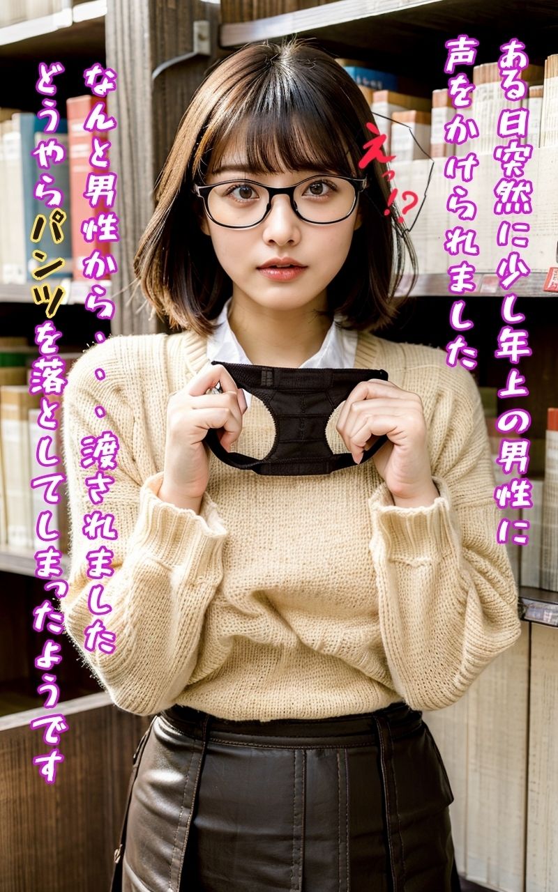 サンプル画像6:図書館で内緒で××することに虜になった私の体験(MomomoPink) [d_409472]