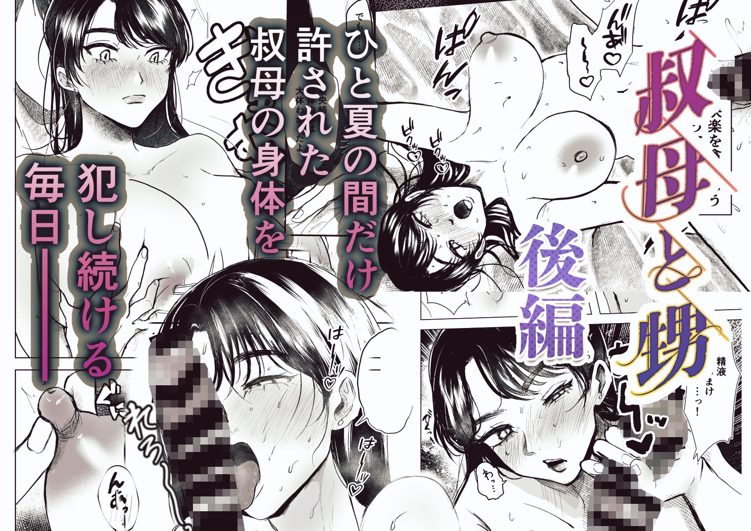 サンプル画像3:叔母と甥〜姉御肌の叔母とひと夏の近親相姦浮気セックス〜総集編(葦の性交は罪) [d_413954]