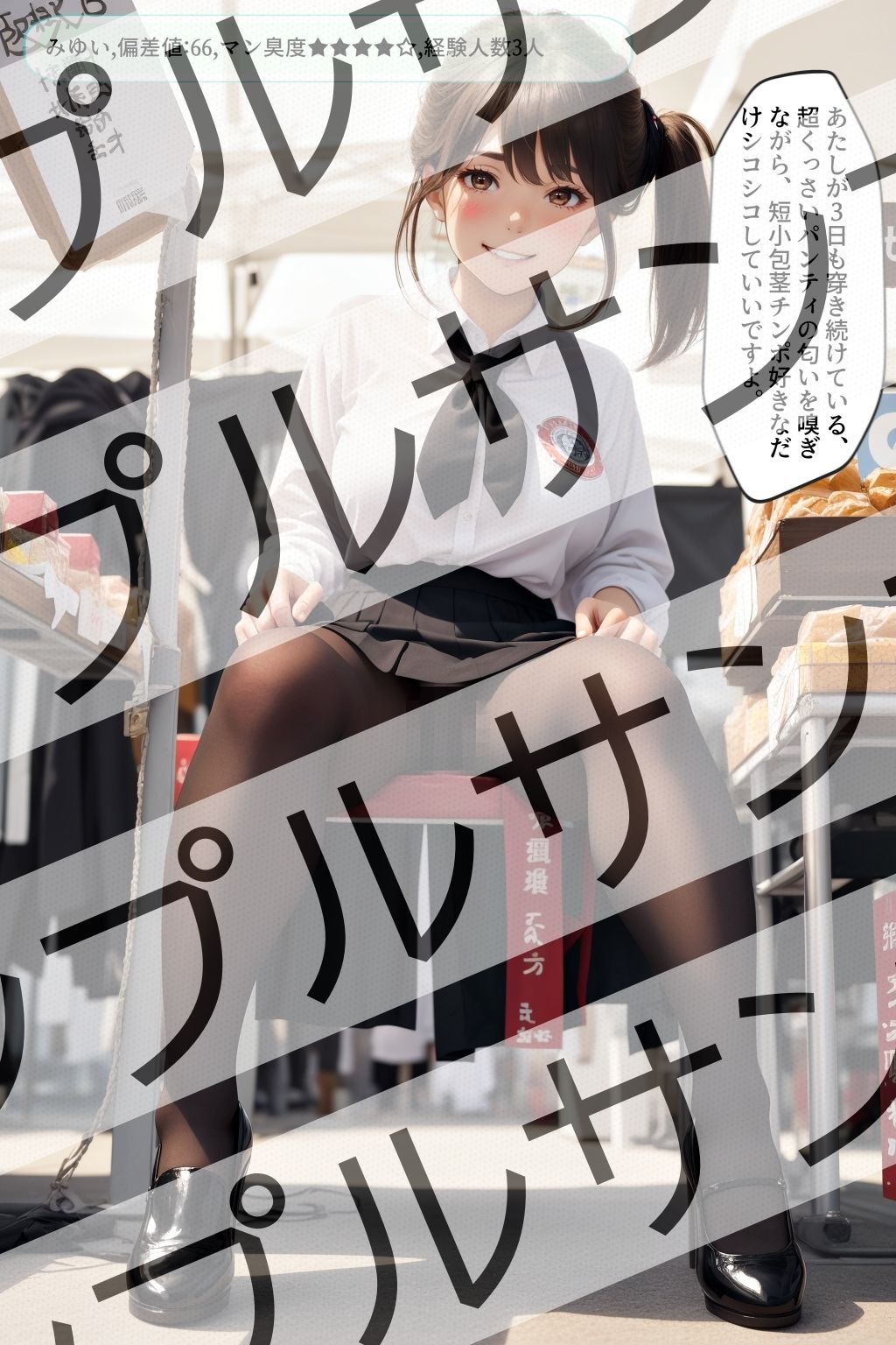 サンプル画像2:優等生の制服パンストJKのパンチラ vol.1(あらぶるま18＋（二次元）) [d_414127]