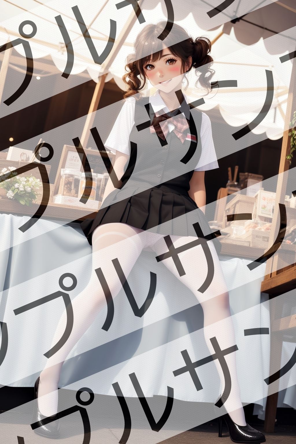 サンプル画像6:優等生の制服パンストJKのパンチラ vol.1(あらぶるま18＋（二次元）) [d_414127]