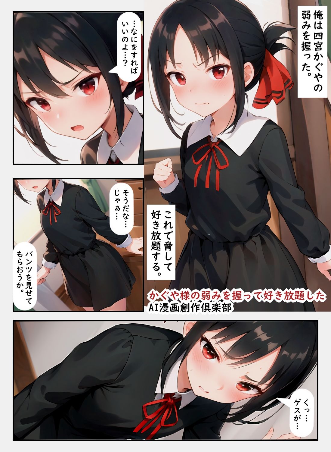 サンプル画像1:かぐや様の弱みを握って好き放題した(AI漫画創作倶楽部) [d_414811]