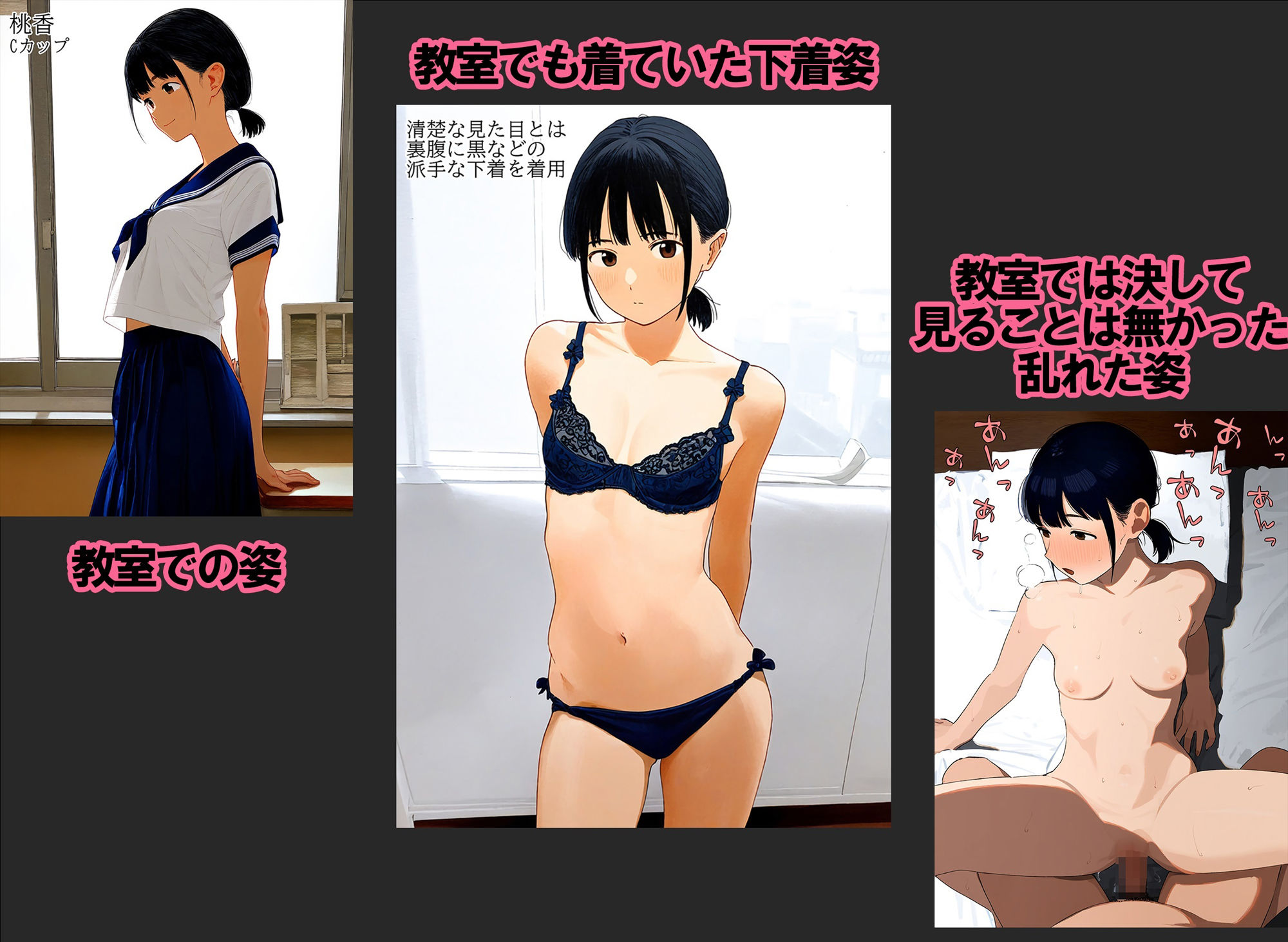 サンプル画像1:あなたが知らない同級生の姿〜教室で見ていたあの子もセックスしていた事実(kが好き。) [d_415971]