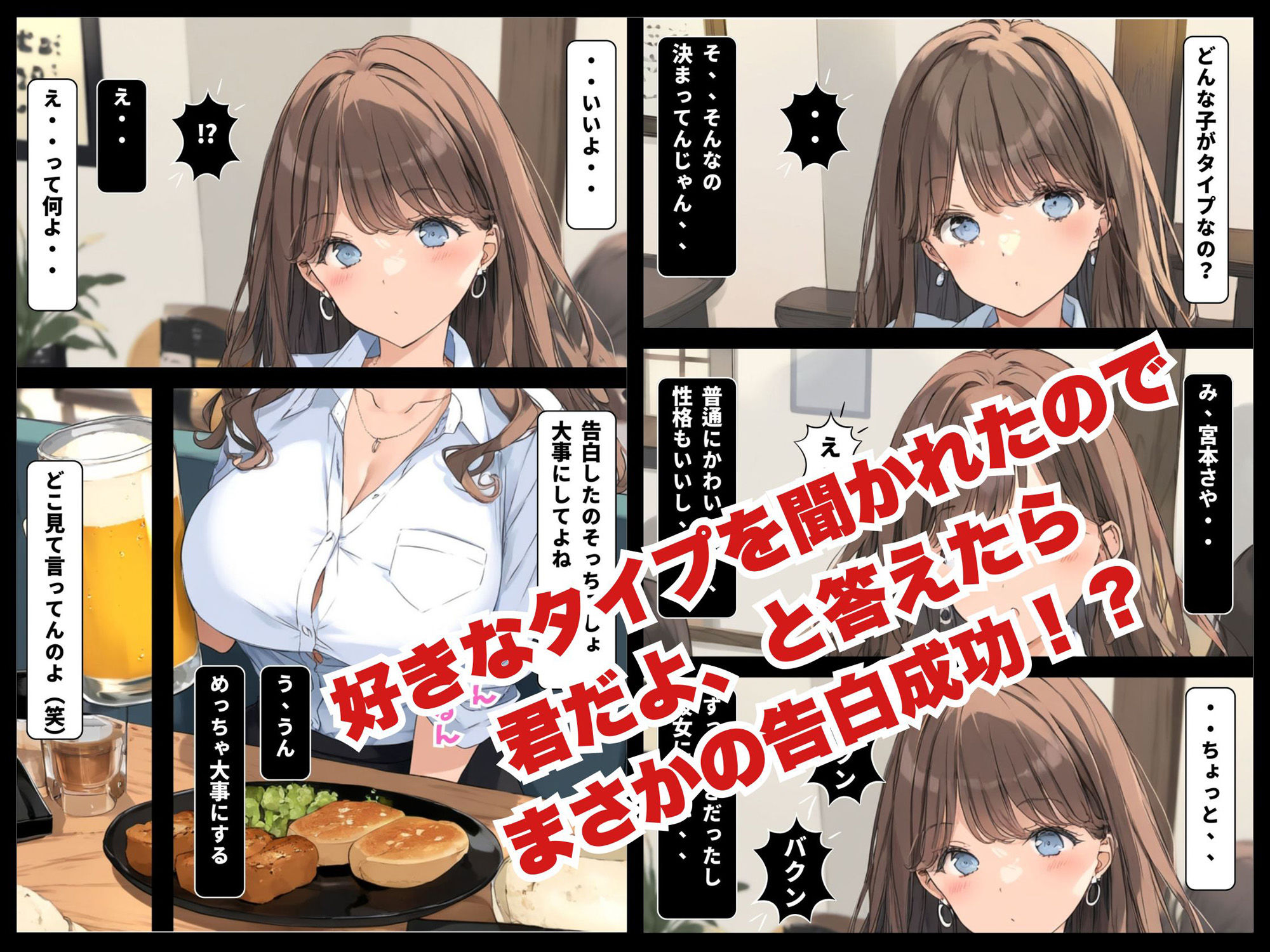 サンプル画像2:童貞だけど美女巨乳のアラサー同期（32歳）とラッキーで付き合えてエッチできた話(しこっちゃいやーよ) [d_416151]