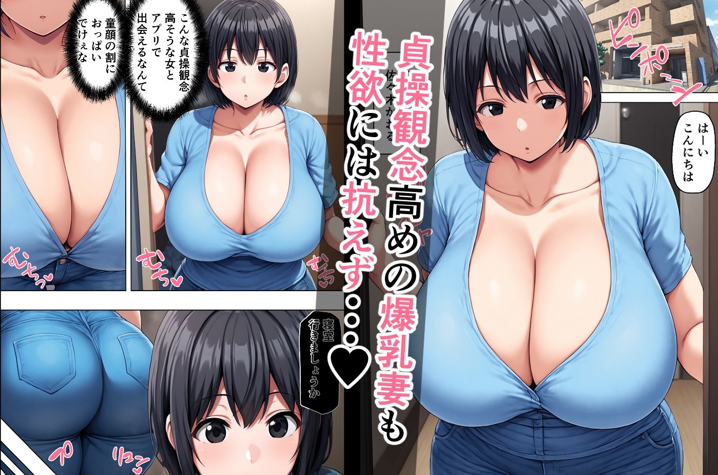 サンプル画像6:孕ませマッチングアプリ 寝取られたブロンド妻と清楚妻(まんぐぅす) [d_417898]