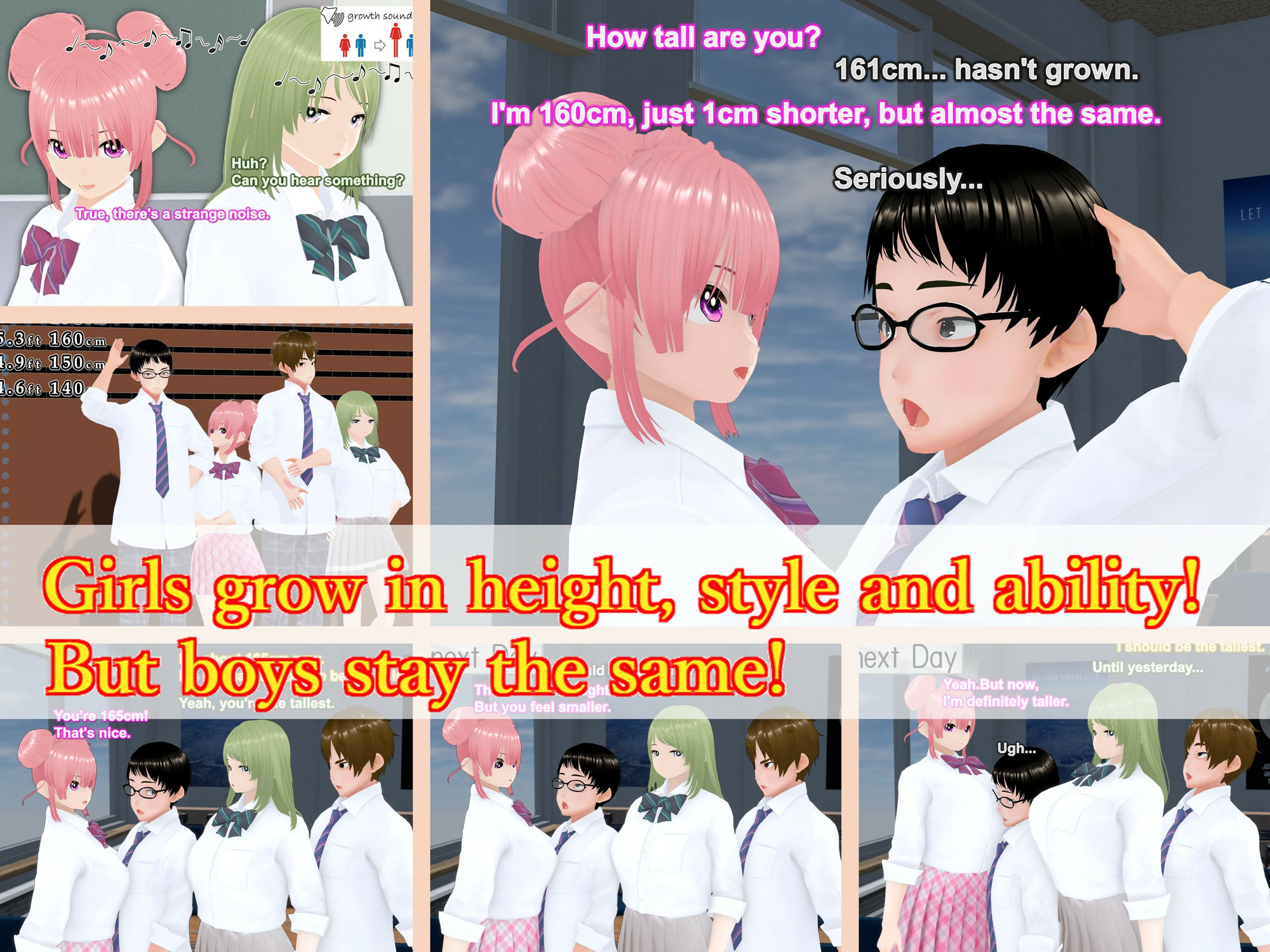 サンプル画像1:Outgrowing only girls， Overtake boys， Growth sound. Classmate Arc(女子成長クラブ) [d_417996]