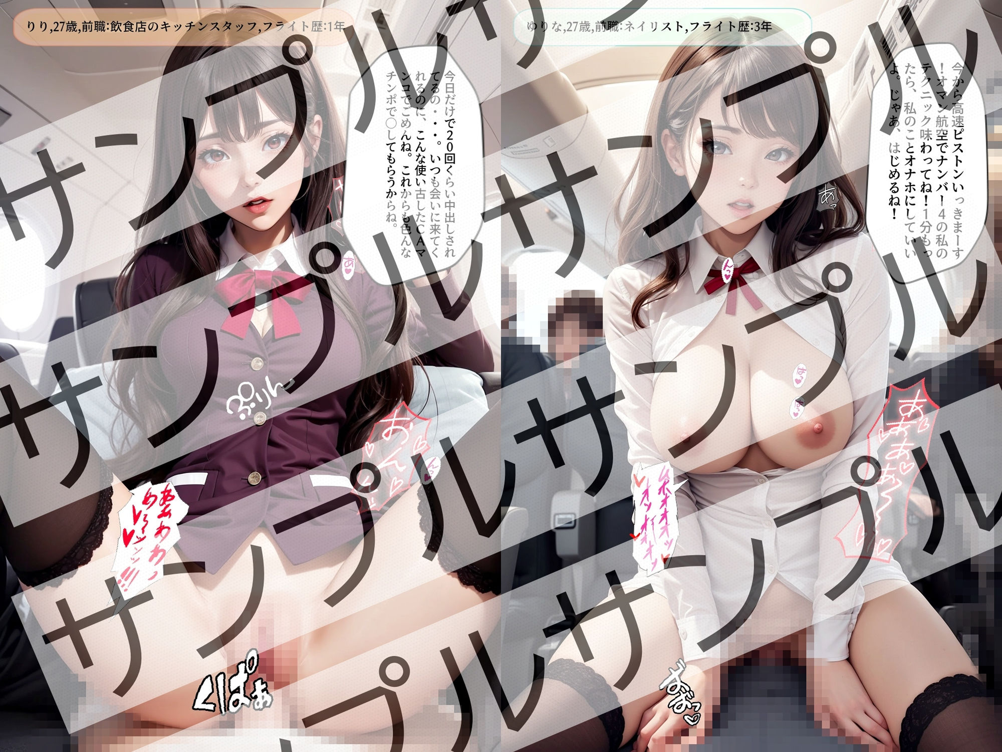 サンプル画像2:【オマン航空】機内でエッチできるCA vol.1(あらぶるま18＋（二次元）) [d_418056]