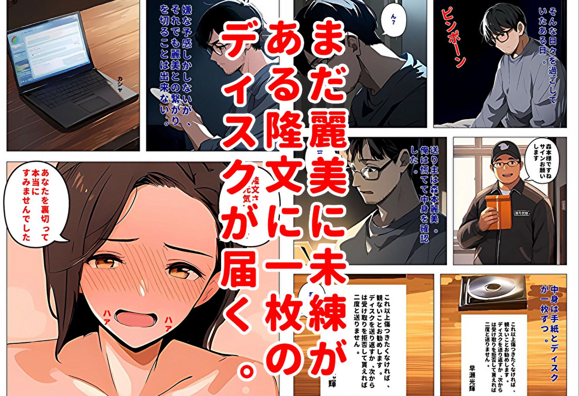 サンプル画像2:間男の提案に乗って不倫現場を目撃したら、最愛の妻が土下座してセックスのお願いをした。後編ルート1「寝取られビデオレター編」(暇人クラブ) [d_418821]