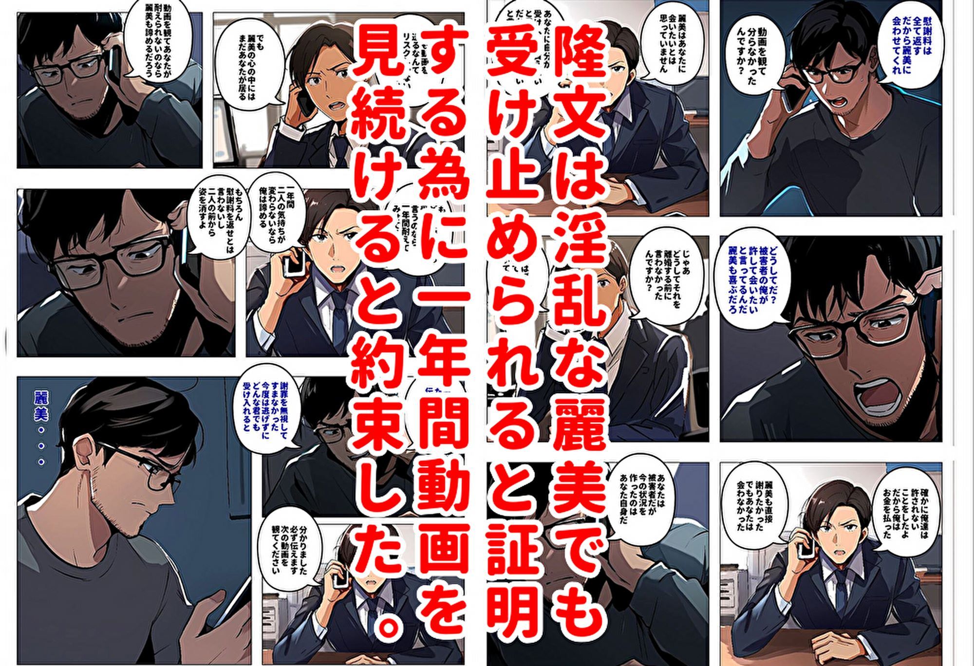 サンプル画像5:間男の提案に乗って不倫現場を目撃したら、最愛の妻が土下座してセックスのお願いをした。後編ルート1「寝取られビデオレター編」(暇人クラブ) [d_418821]