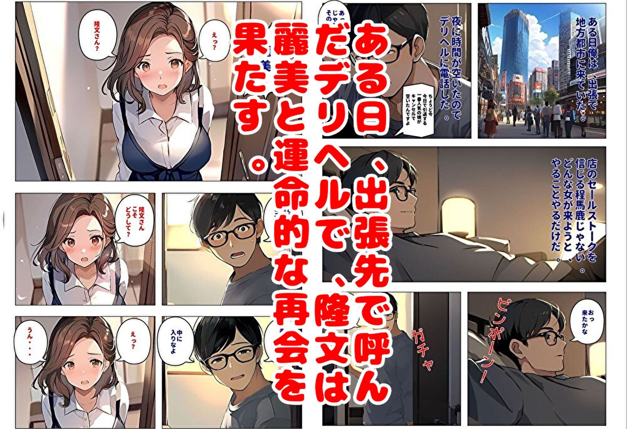 サンプル画像3:間男の提案に乗って不倫現場を目撃したら、最愛の妻が土下座してセックスのお願いをした。後編ルート2「2年後の再会編」(暇人クラブ) [d_418823]