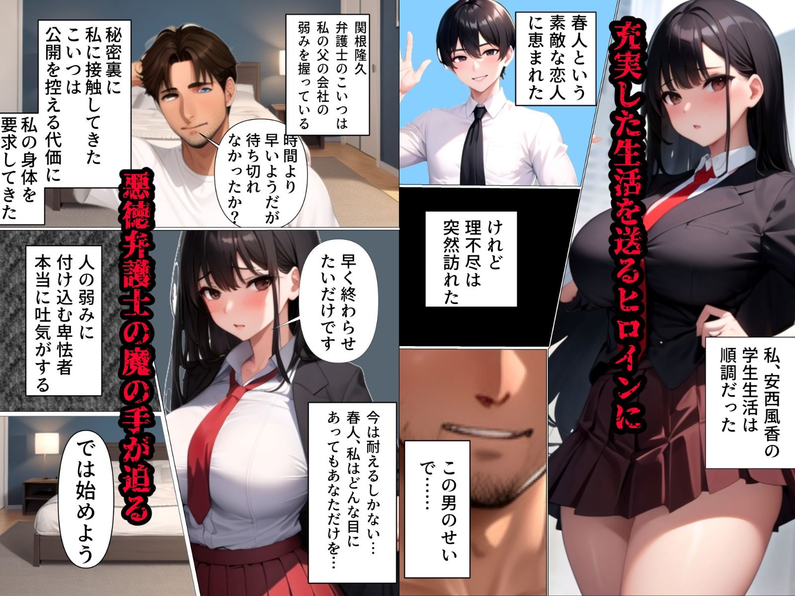 サンプル画像1:全部が壊れるまで〜巨乳JK破滅寝取られ記録〜(佐魔士之山) [d_419656]