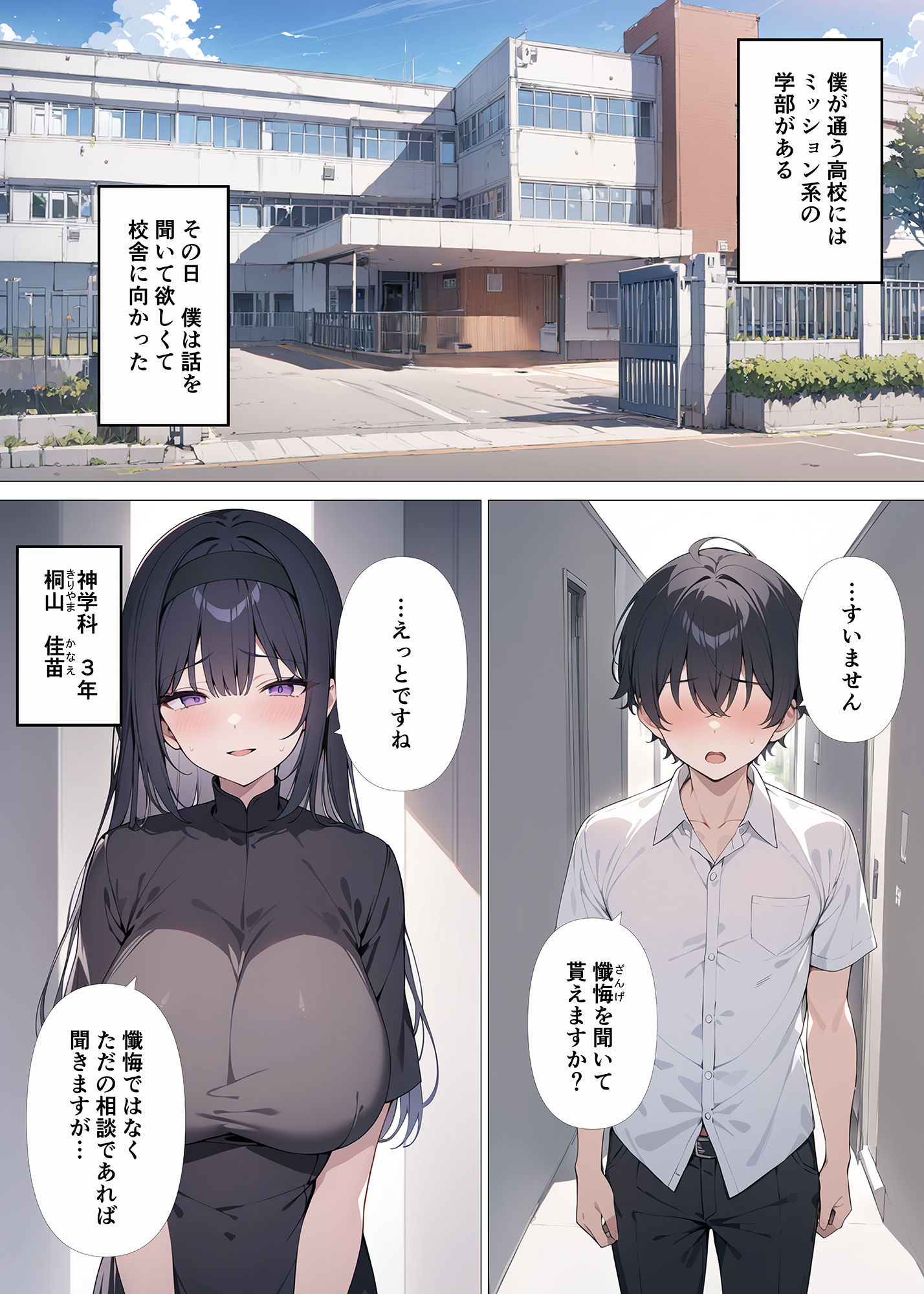 サンプル画像1:やさしい先輩は聖女だった(おぐすり) [d_421849]