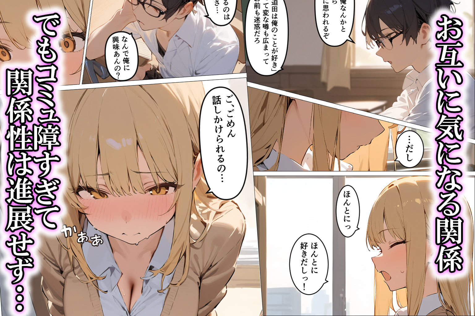 サンプル画像2:オタクに優しいギャルと両想いだったのにデカチン男に寝取られる話(clubB) [d_424771]