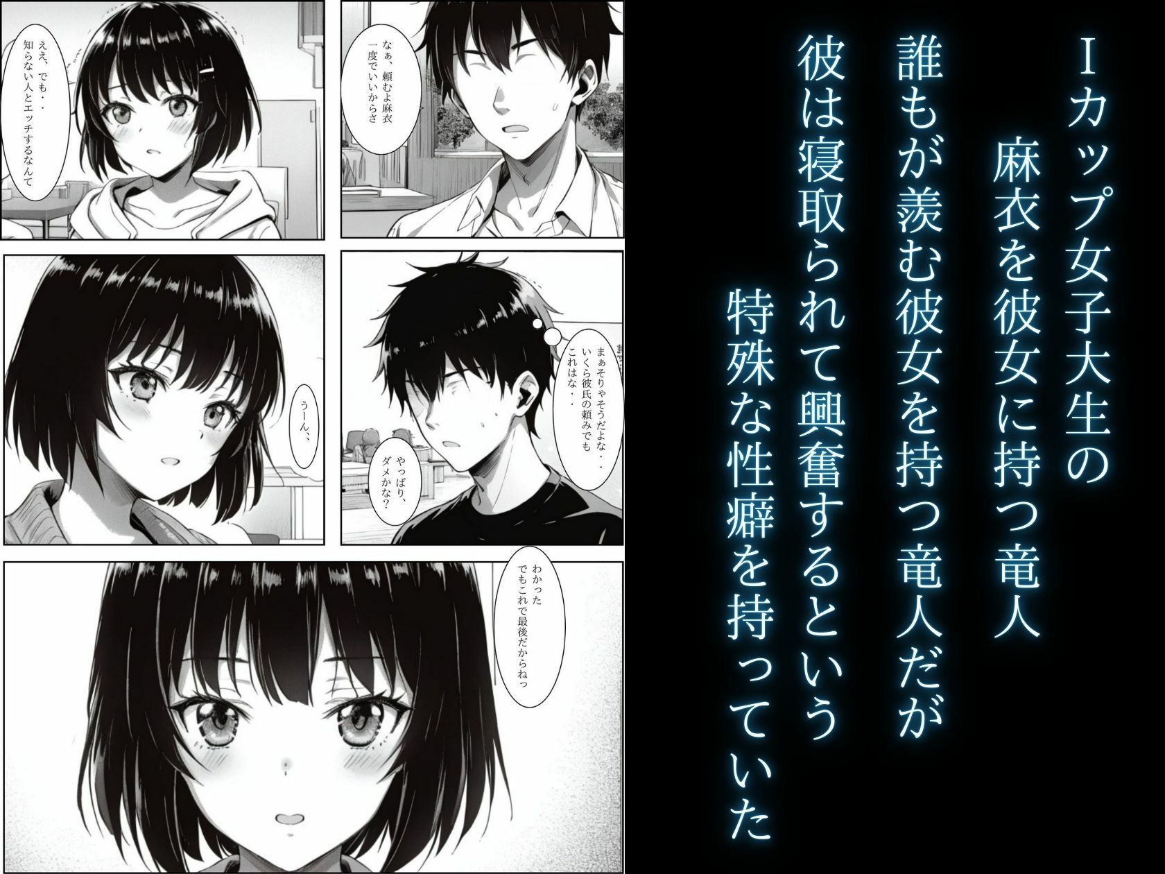 サンプル画像1:Iカップ彼女をキモおじに寝取らせてオナニーした話(フレンチトースト) [d_425382]