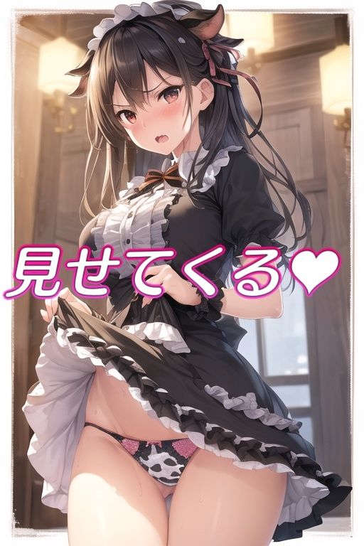 サンプル画像4:嫌な顔してパンツ見せてくる女の子 〜ゴスロリ編〜(AIパンツ部) [d_426105]