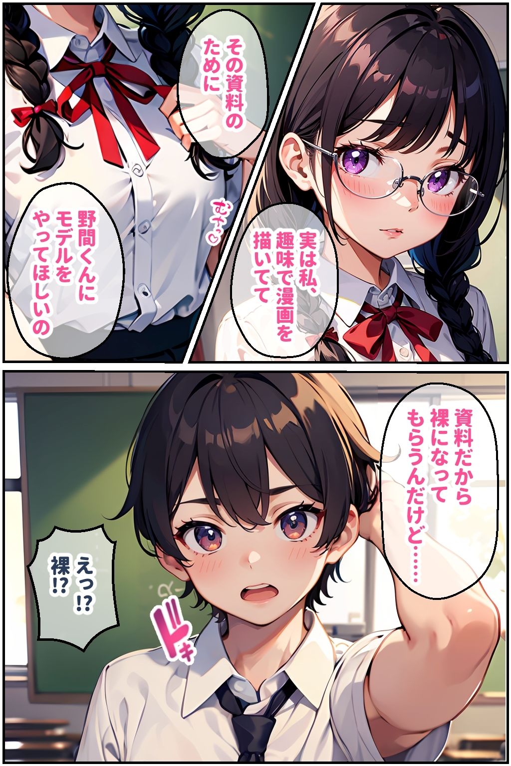 サンプル画像2:地味娘は好奇心と性欲が旺盛でした(官能マンガ2D（地味娘）) [d_426543]