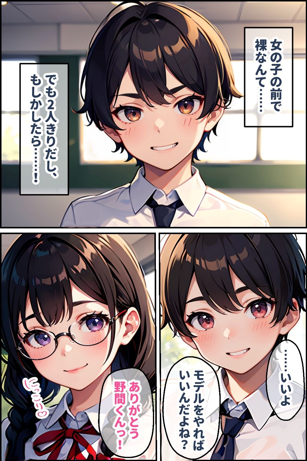 サンプル画像3:地味娘は好奇心と性欲が旺盛でした(官能マンガ2D（地味娘）) [d_426543]