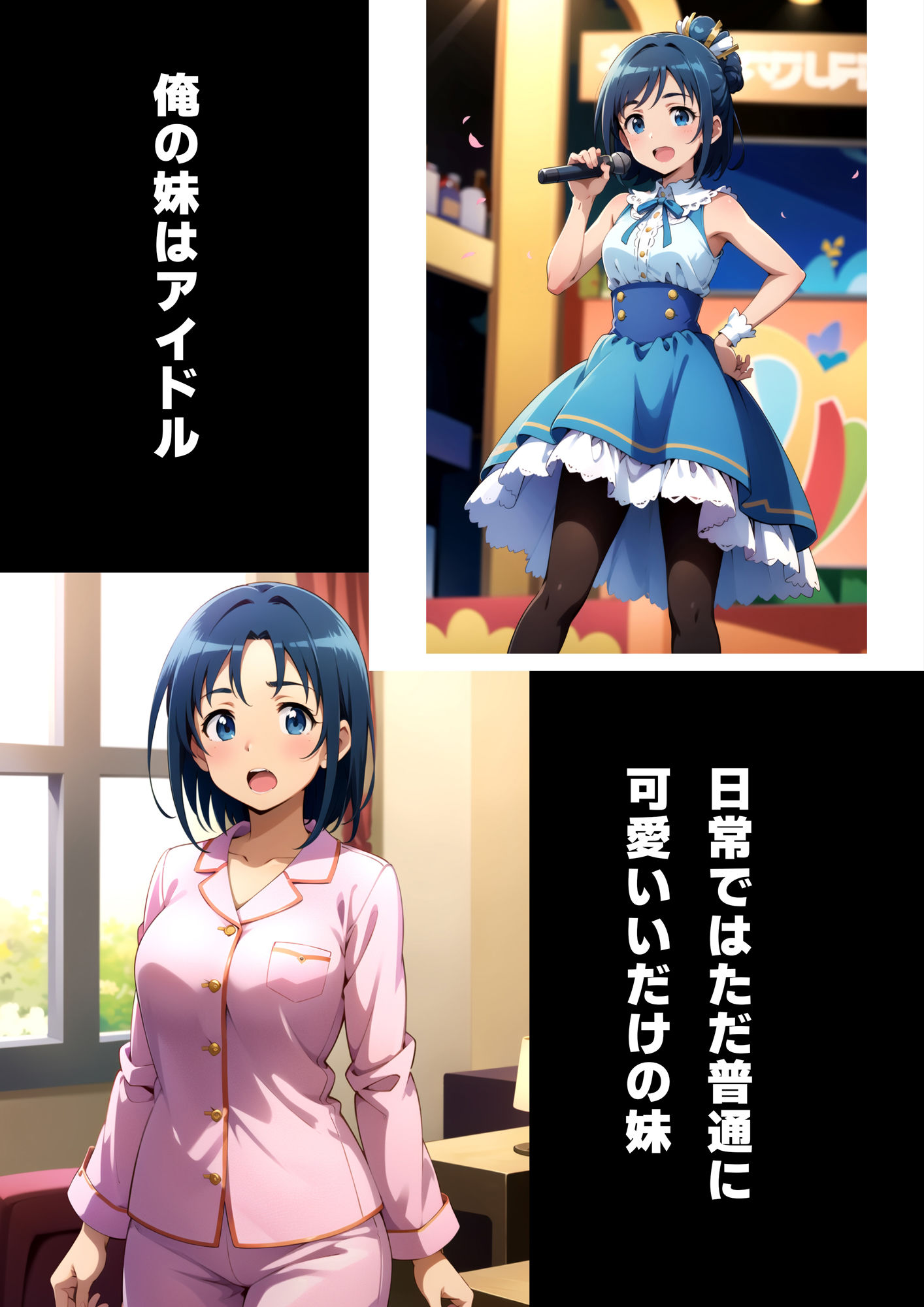 サンプル画像1:俺の妹はアイドル 男心を教えてと頼まれた件(たてよみシコ) [d_427303]