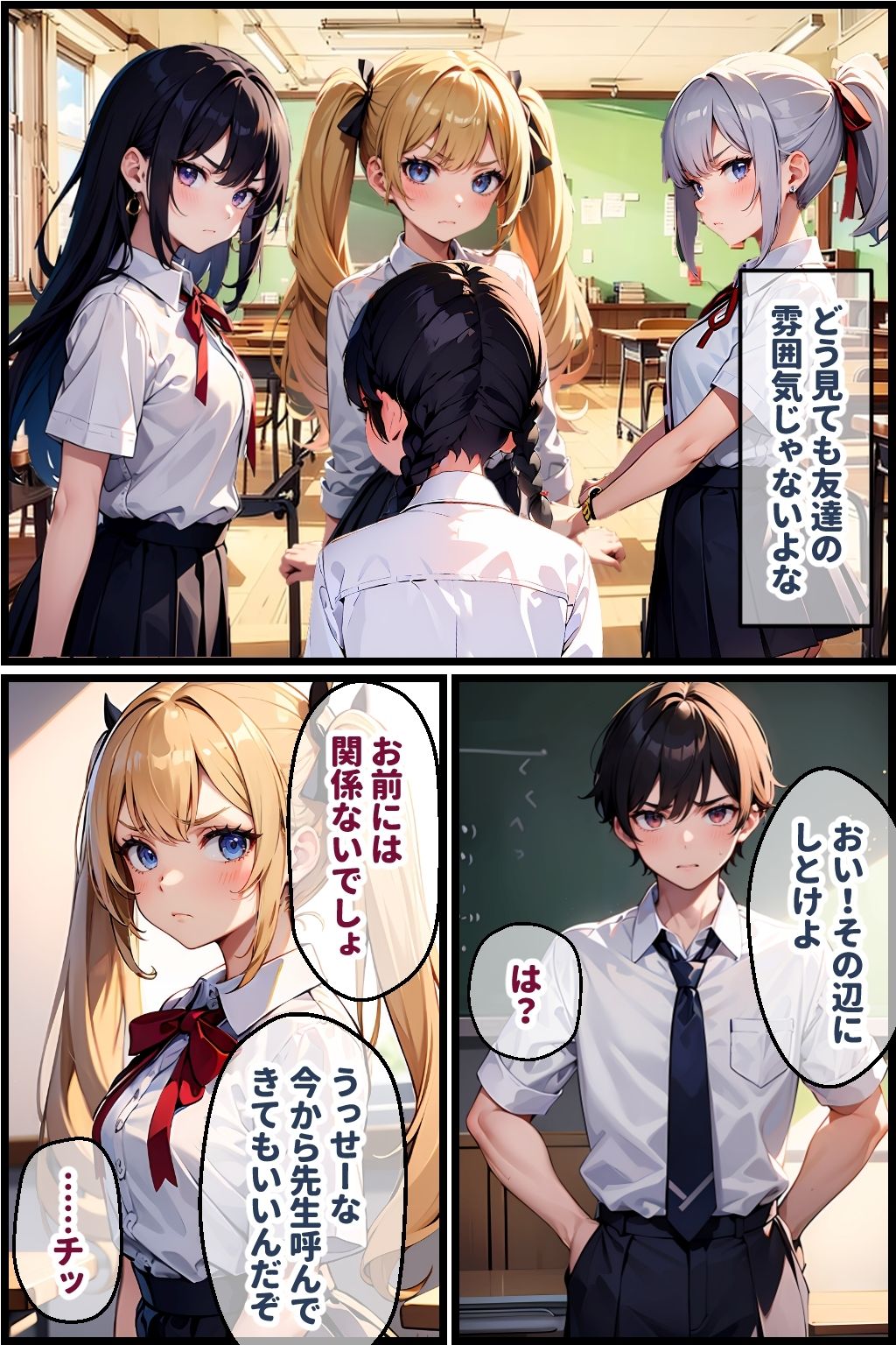 サンプル画像1:いじめから助けた地味娘からの誘いに乗ると…(官能マンガ2D（地味娘）) [d_428764]