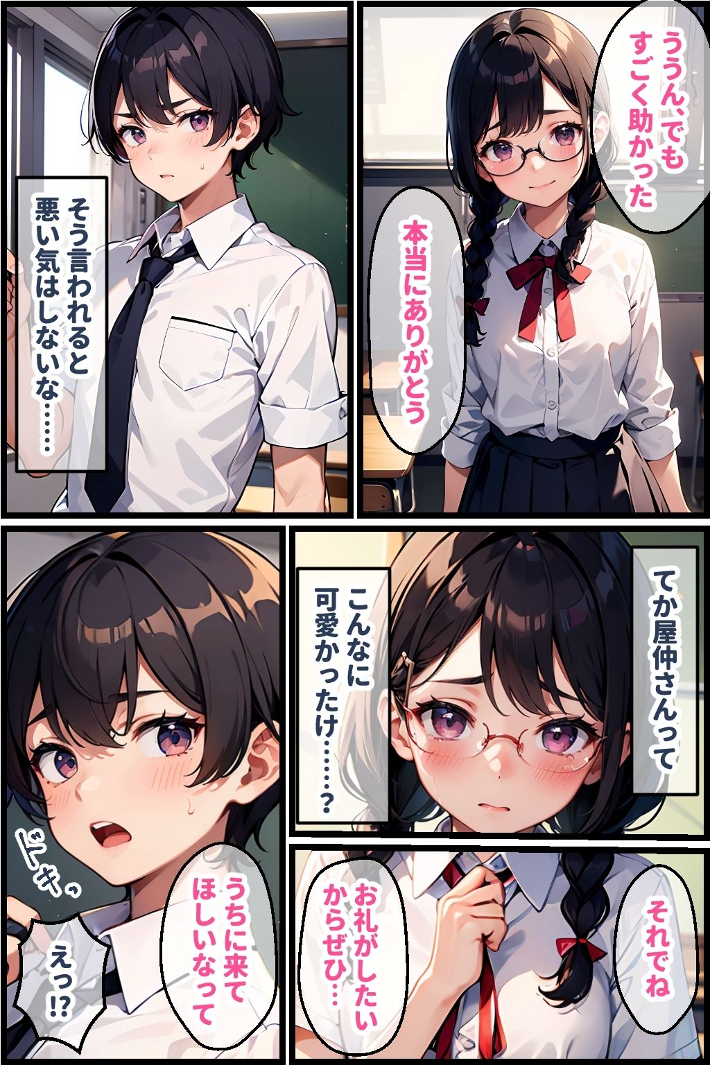 サンプル画像3:いじめから助けた地味娘からの誘いに乗ると…(官能マンガ2D（地味娘）) [d_428764]