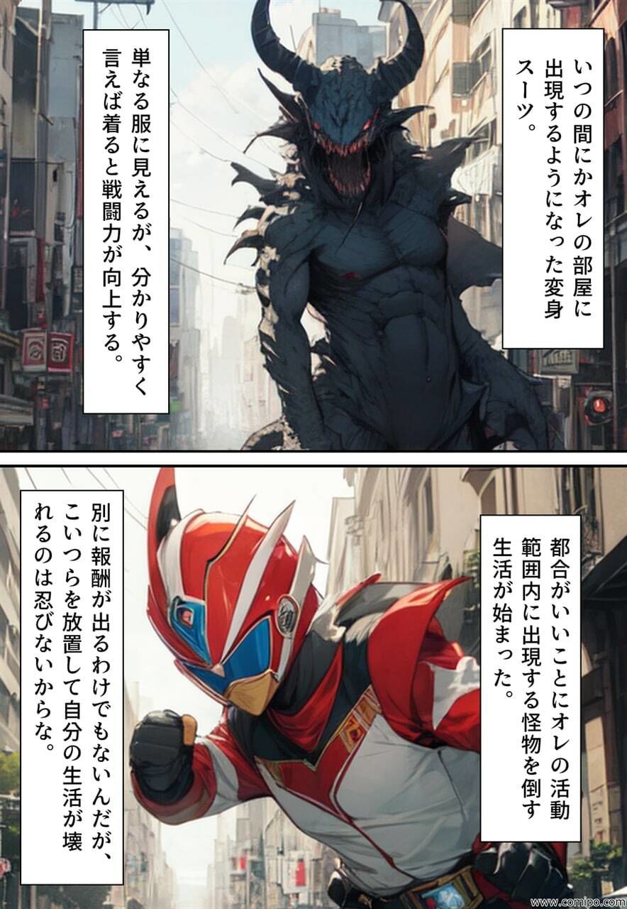 サンプル画像1:孤独なヒーロー オレは不思議な能力で女にされ、次々に女装させられた(真城のソフトハウス) [d_429019]