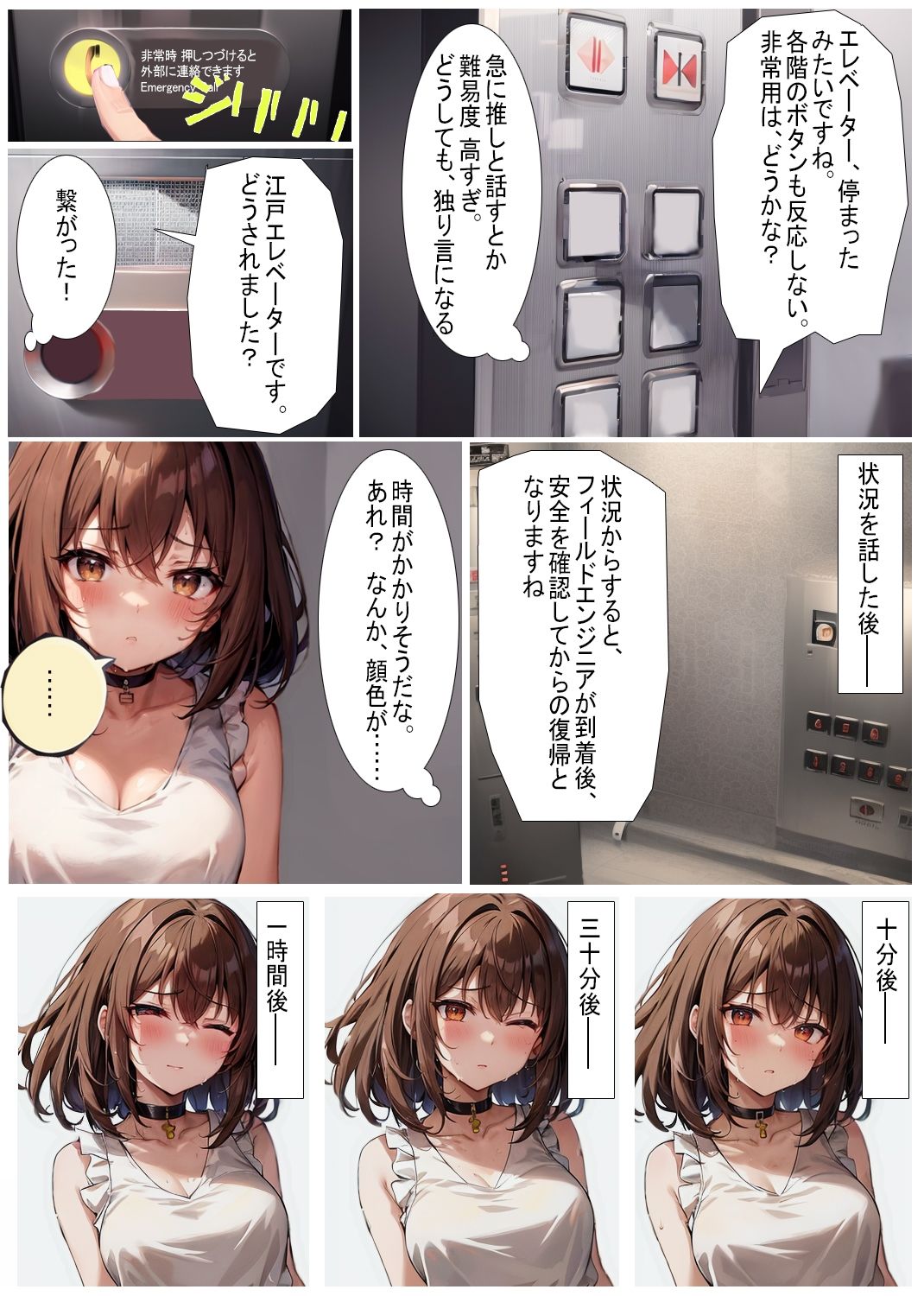 サンプル画像3:推しと一緒にエレベーターに閉じ込められた(パピヨン工房) [d_429497]