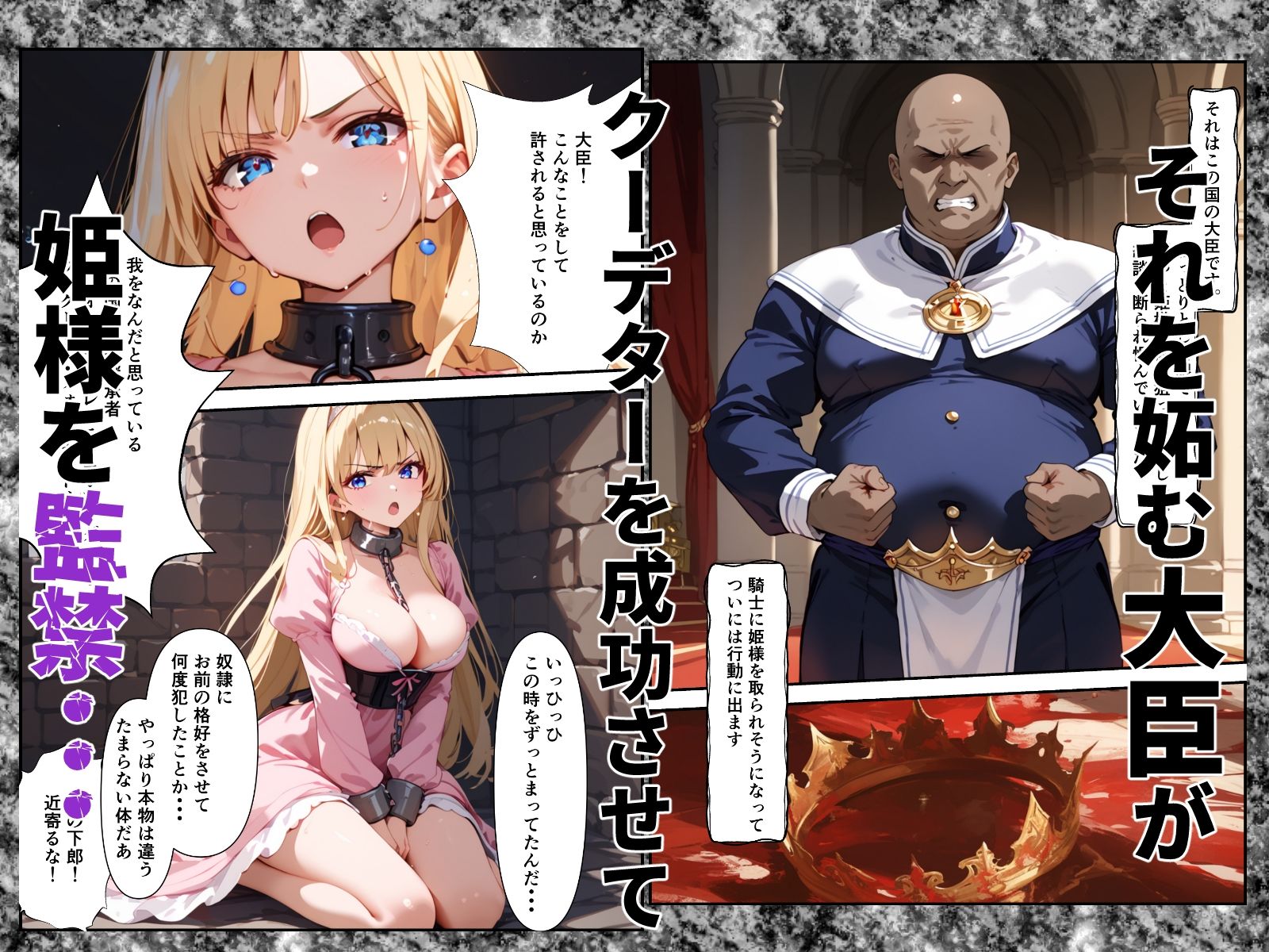 サンプル画像2:みんなの憧れの姫様がロイヤル肉便器になる話(バベル太郎) [d_429502]