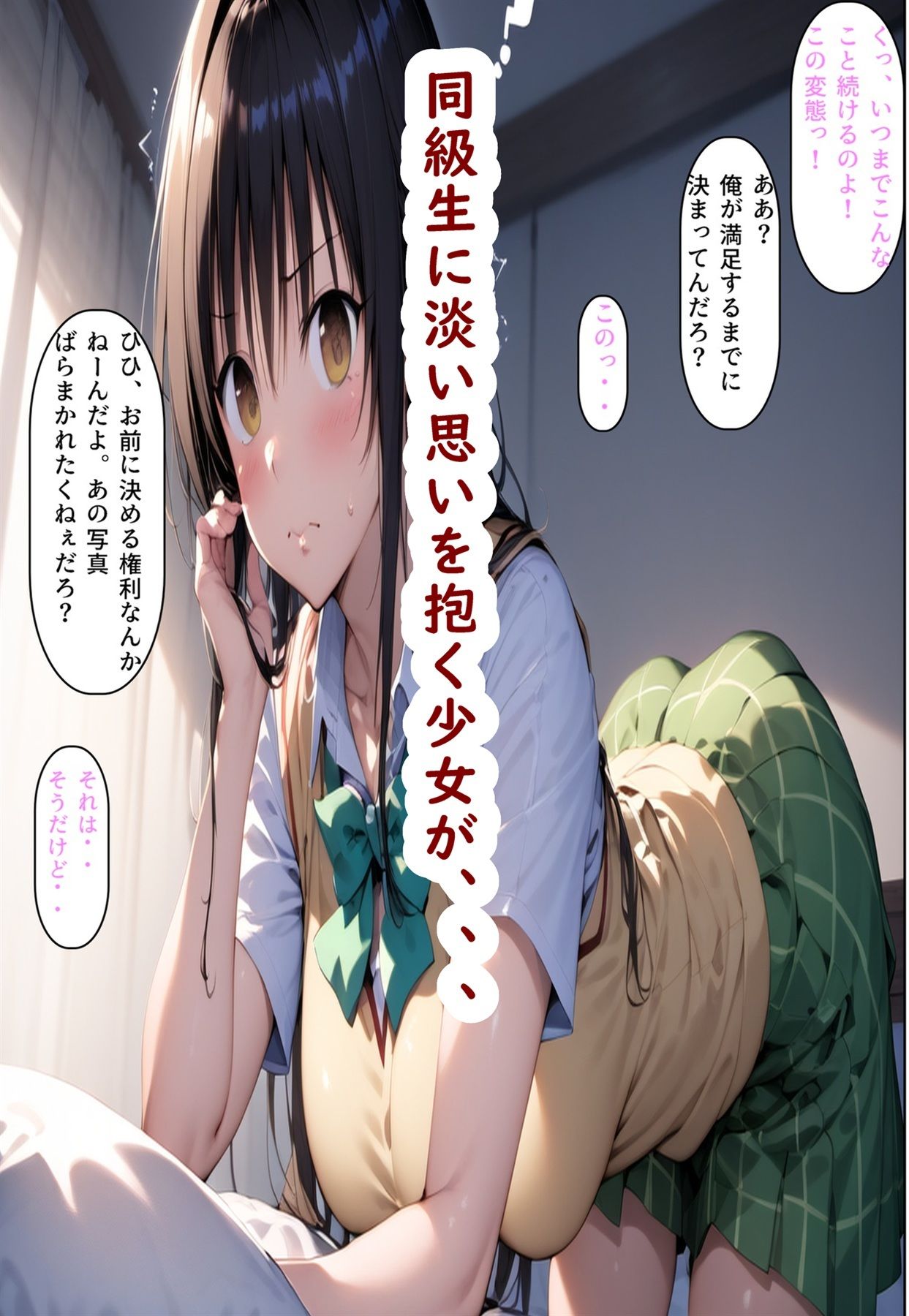 サンプル画像2:固い性格のあの子が嫌な奴に性欲まみれに調教されてエロエロな件古〇川唯(フレークマン) [d_431357]