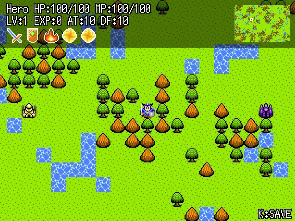 サンプル画像3:PythonとPygameで作る レトロ風RPG 全コード(るてんのお部屋) [d_433473]