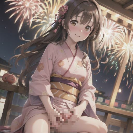 島村〇月の浴衣姿がエロすぎてのサンプル画像 6